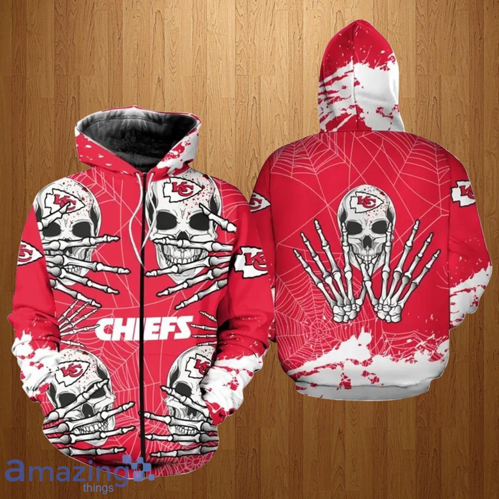 Dallas Cowboys NFL Halloween Skull Skeleton Zip Hoodie 3D All Over Print