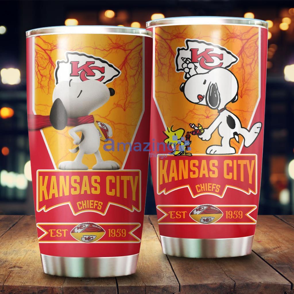 Kansas City Chiefs NFL And Snoopy Football Teams Big Logo Gift For Fan  Travel Tumbler –