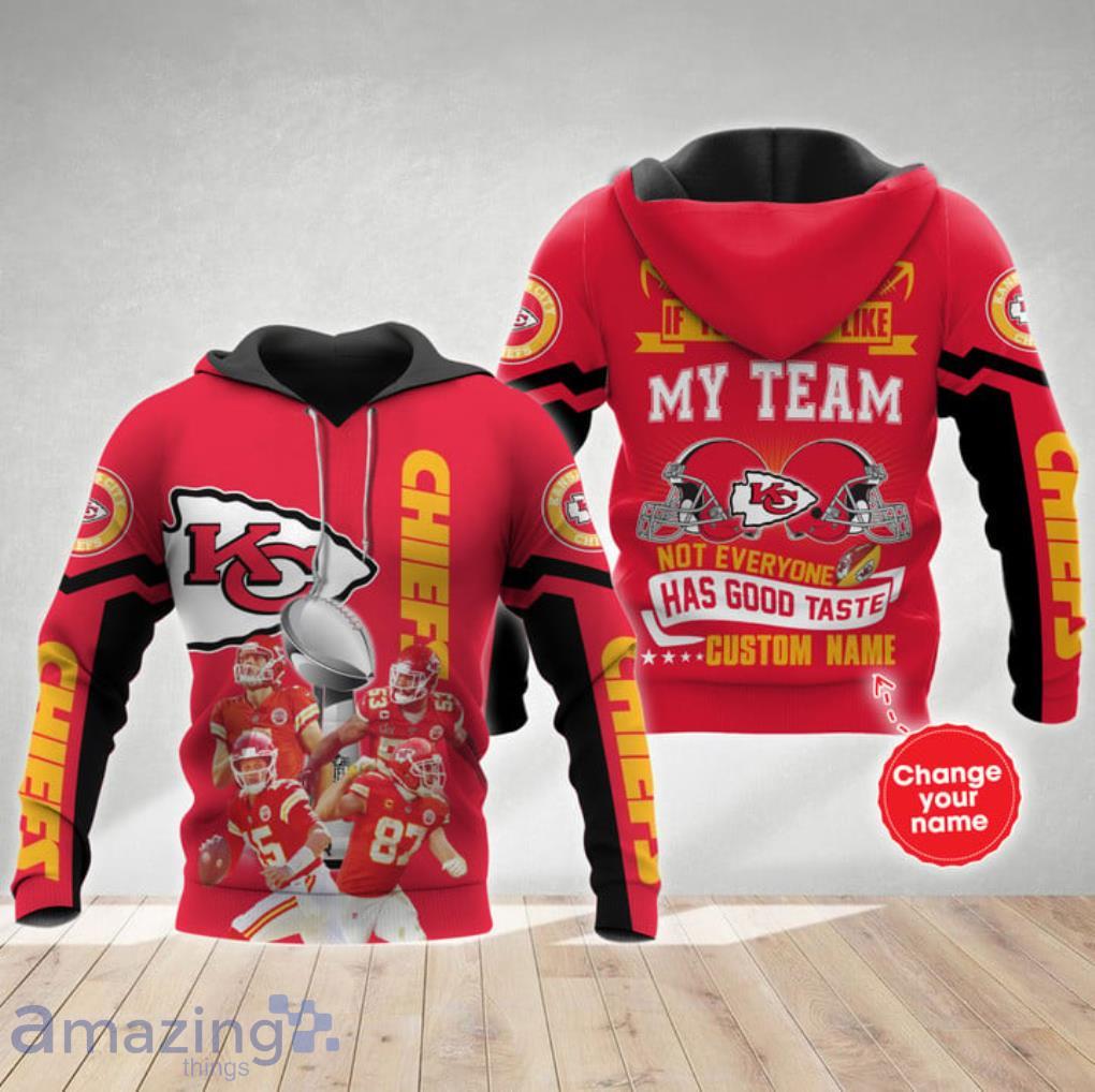 Kansas City Chiefs Nfl Team Player Personalized Name 3d Hoodie