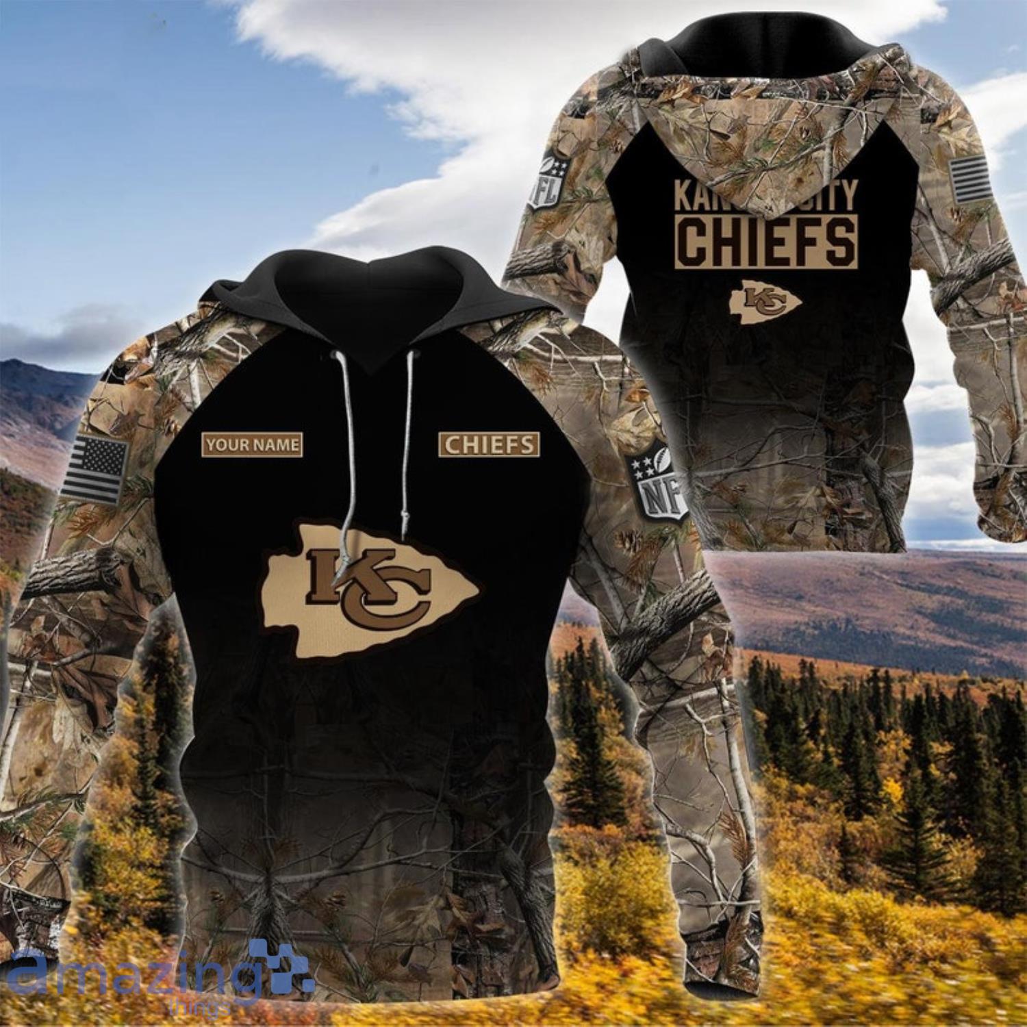 Personalized Kansas City Chiefs Camo Hunting 3D Hoodie, Shirt