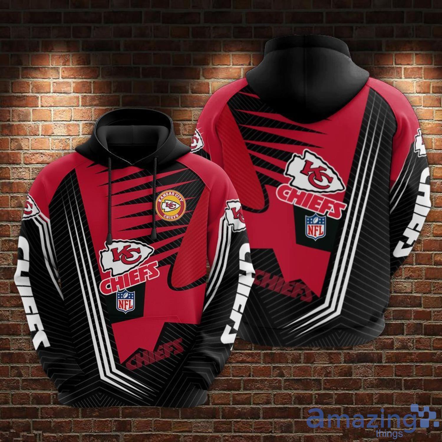 Kansas City Chiefs Striped Pattern Limited Hoodie Product Photo 1