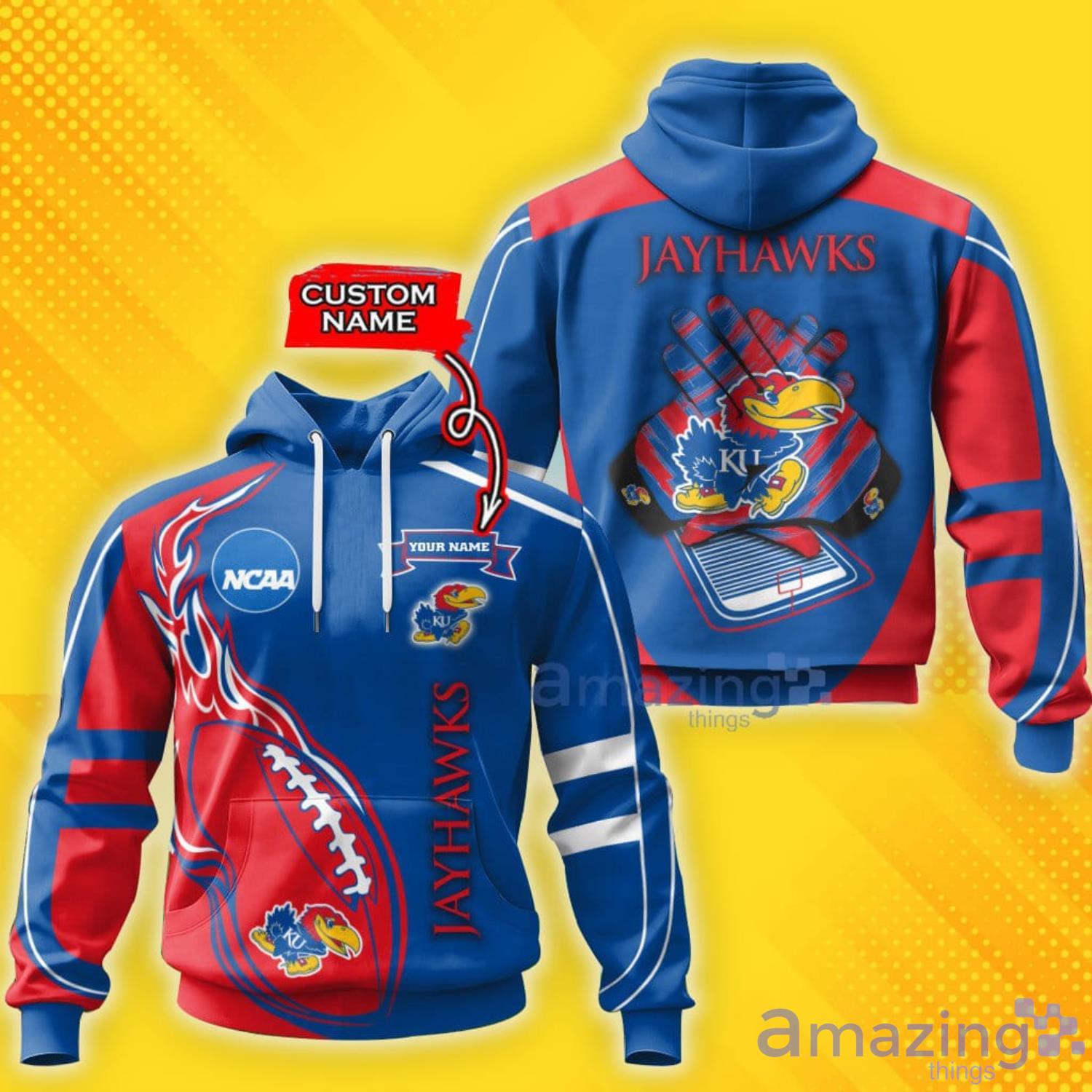 Kansas Jayhawks NCAA T-Shirt Hoodie Sweatshirt All Over Print 3D