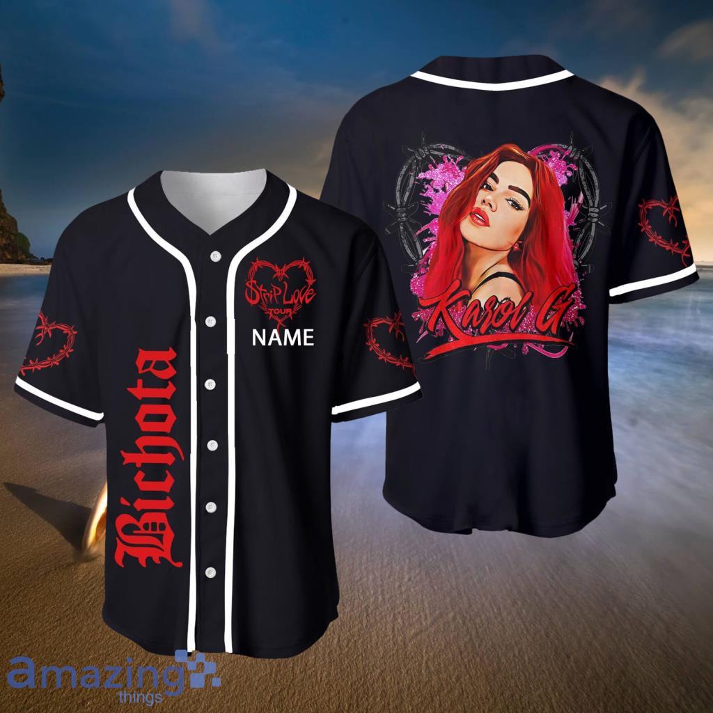 Karol G Red Hair Shirt, Bichota Baseball Jersey