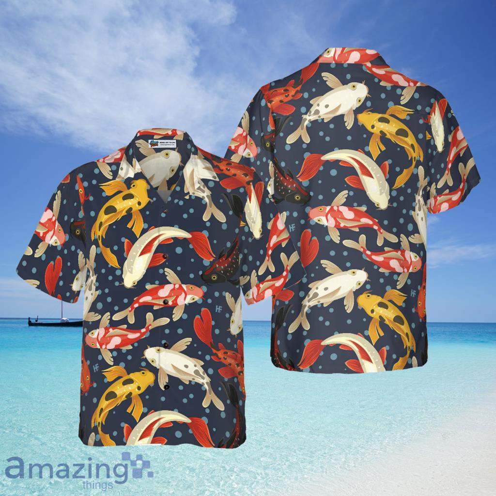 Koi Fish Pattern Hawaiian Shirt For Men And Women - Koi Fish Pattern Hawaiian Shirt For Men And Women