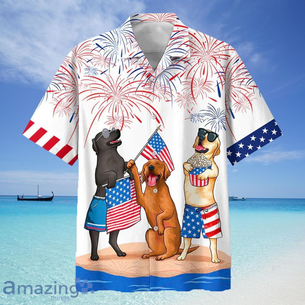 Labrador Independence Day Hawaiian Shirt - Labrador Independence Day Hawaiian Shirt