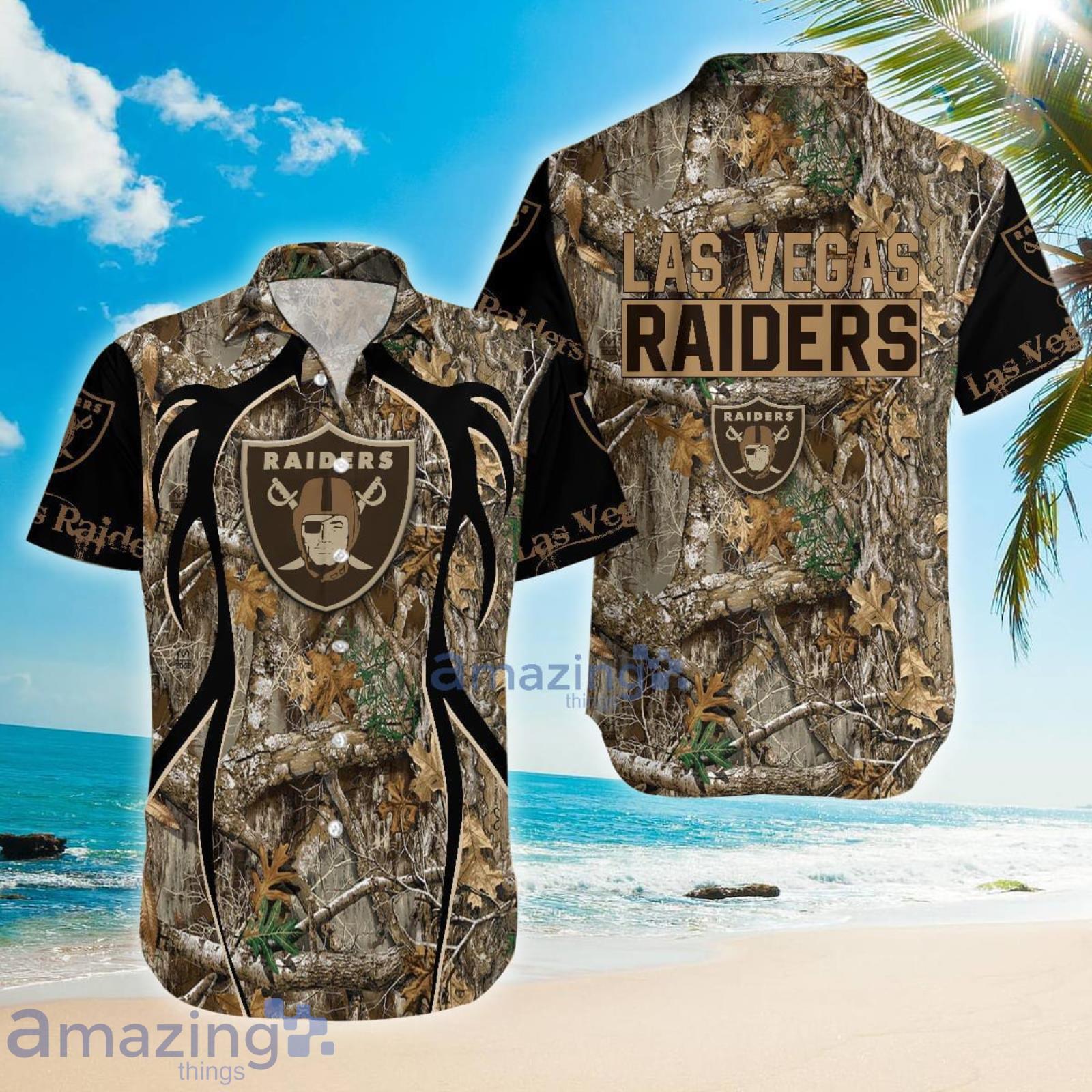 Vintage Nfl Las Vegas Raiders Hawaiian Shirt Beach Lovers Gift