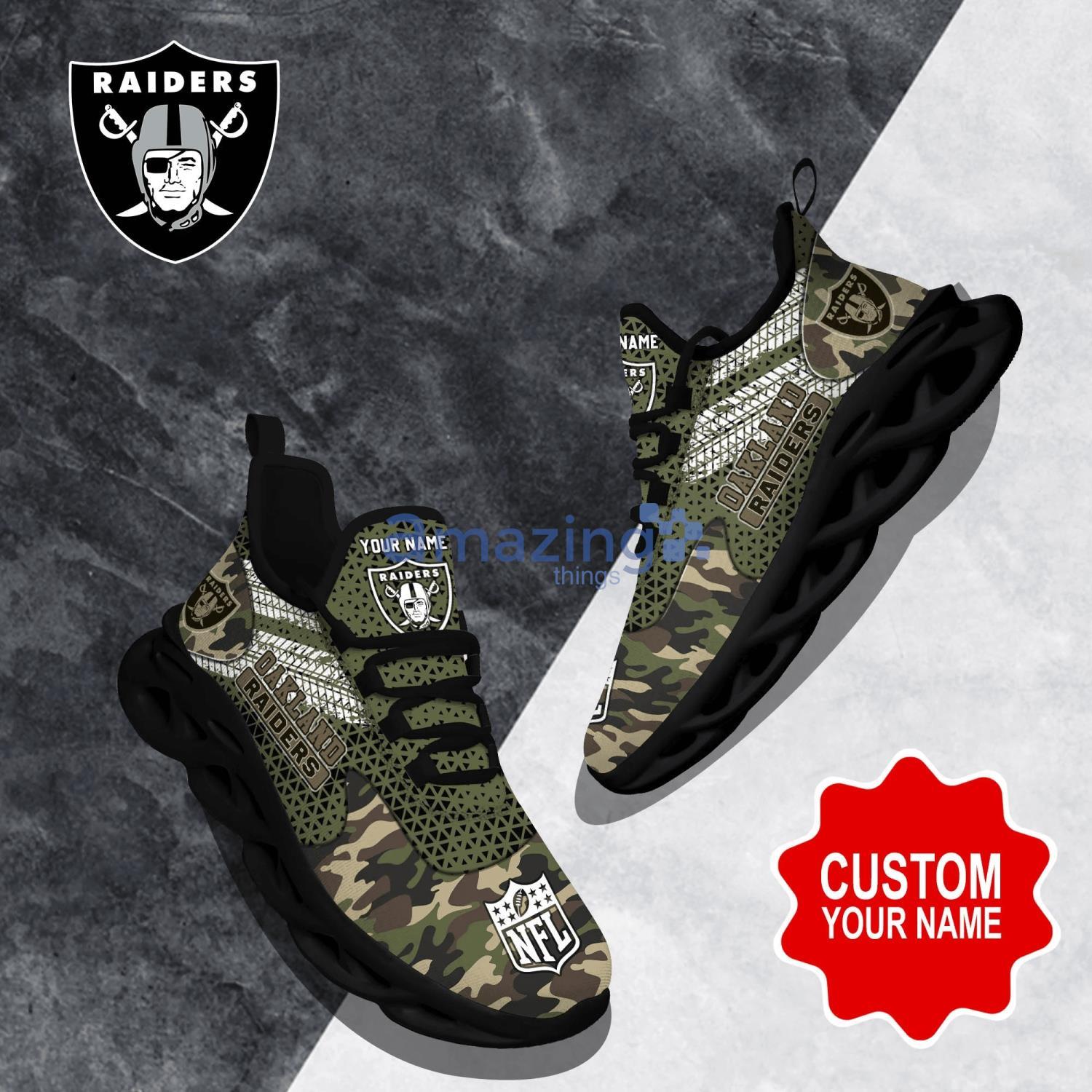 Football Sneakers Custom Name LV Raiders Sport Team Star Flag Air