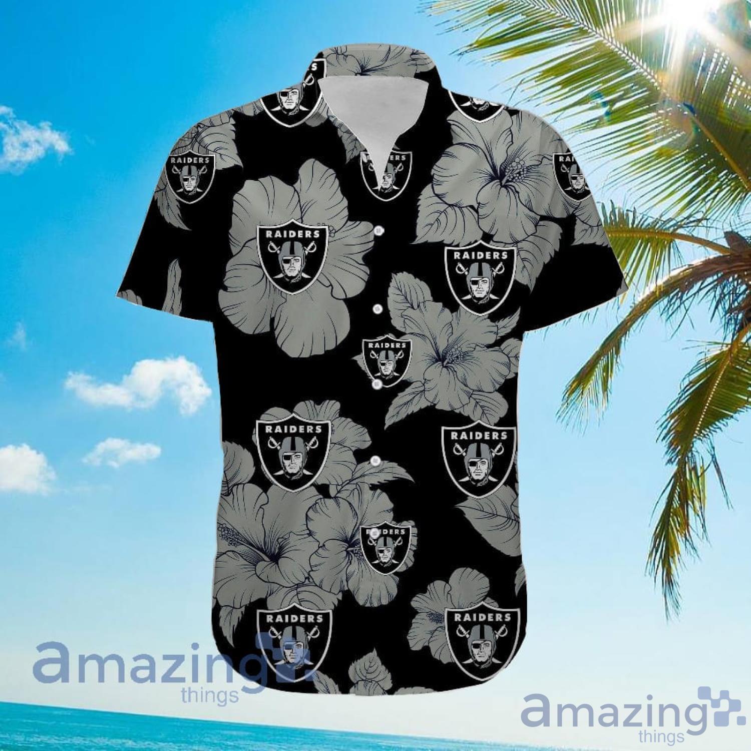 Oakland Raiders Flower2 Summer Hawaiian Shirt And Shorts - Banantees