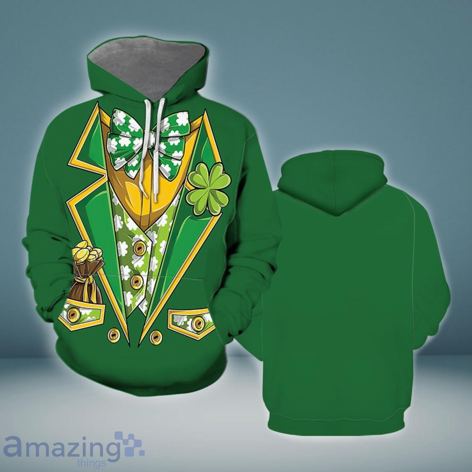 Leprechaun Tuxedo Patrick All Over Print Hoodie Product Photo 1