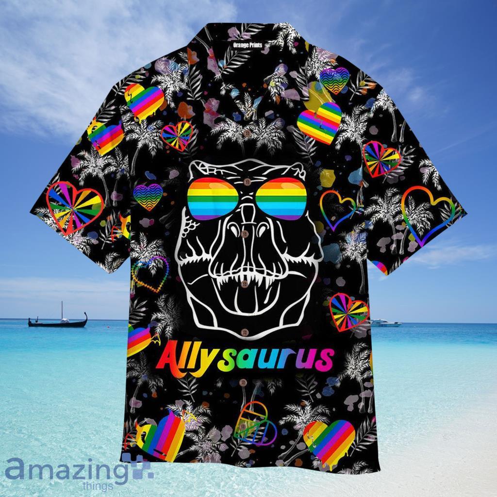 LGBT Dinosaur Allysaurus Hawaiian Shirt For Men And Women - LGBT Dinosaur Allysaurus Hawaiian Shirt For Men And Women