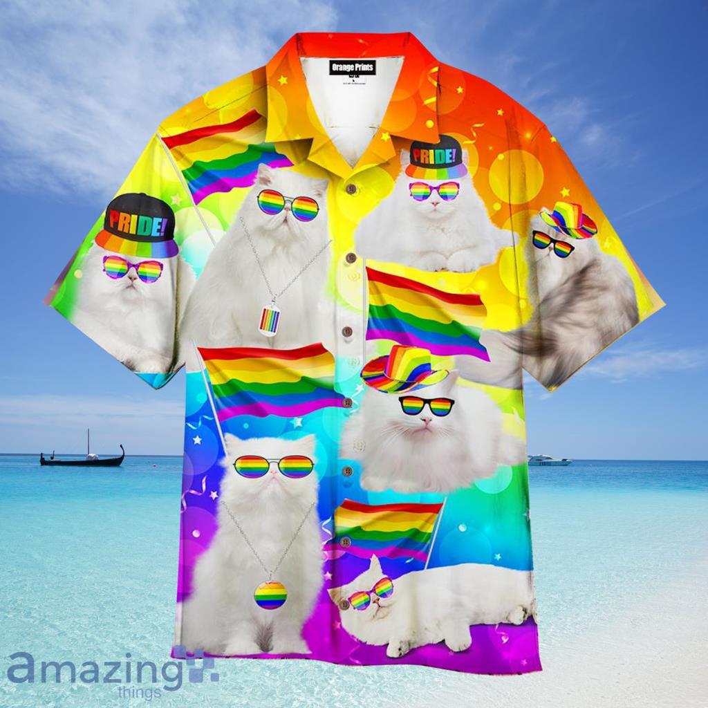 LGBT Happy Cats Pride Month Aloha Hawaiian Shirt For Men And Women - LGBT Happy Cats Pride Month Aloha Hawaiian Shirt For Men And Women