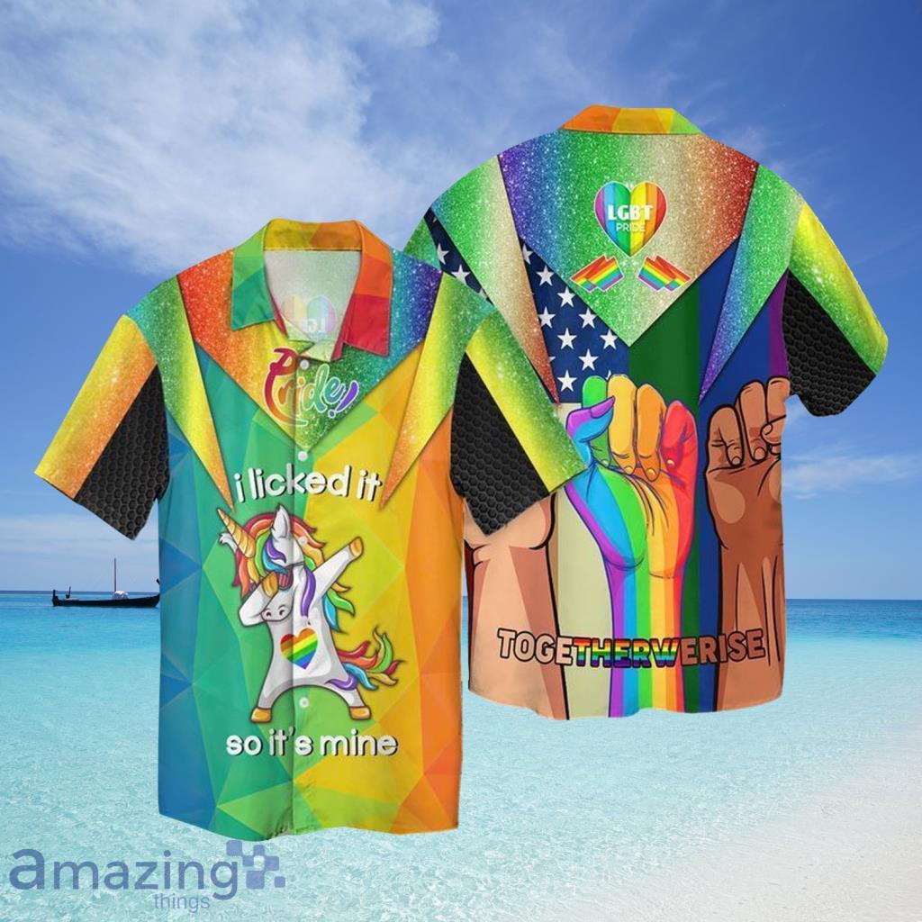 Lgbt I Licked It So It’s Mine Together We Rise Hawaiian Shirt - Lgbt I Licked It So It’s Mine Together We Rise Hawaiian Shirt