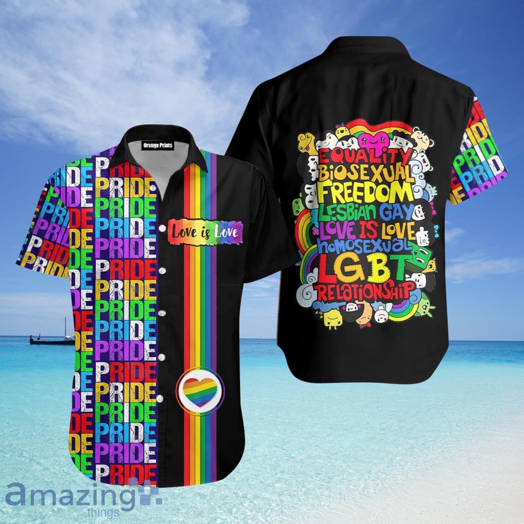 LGBT Love Is Love Pride Month Hawaiian Shirt For Men And Women - LGBT Love Is Love Pride Month Hawaiian Shirt For Men And Women