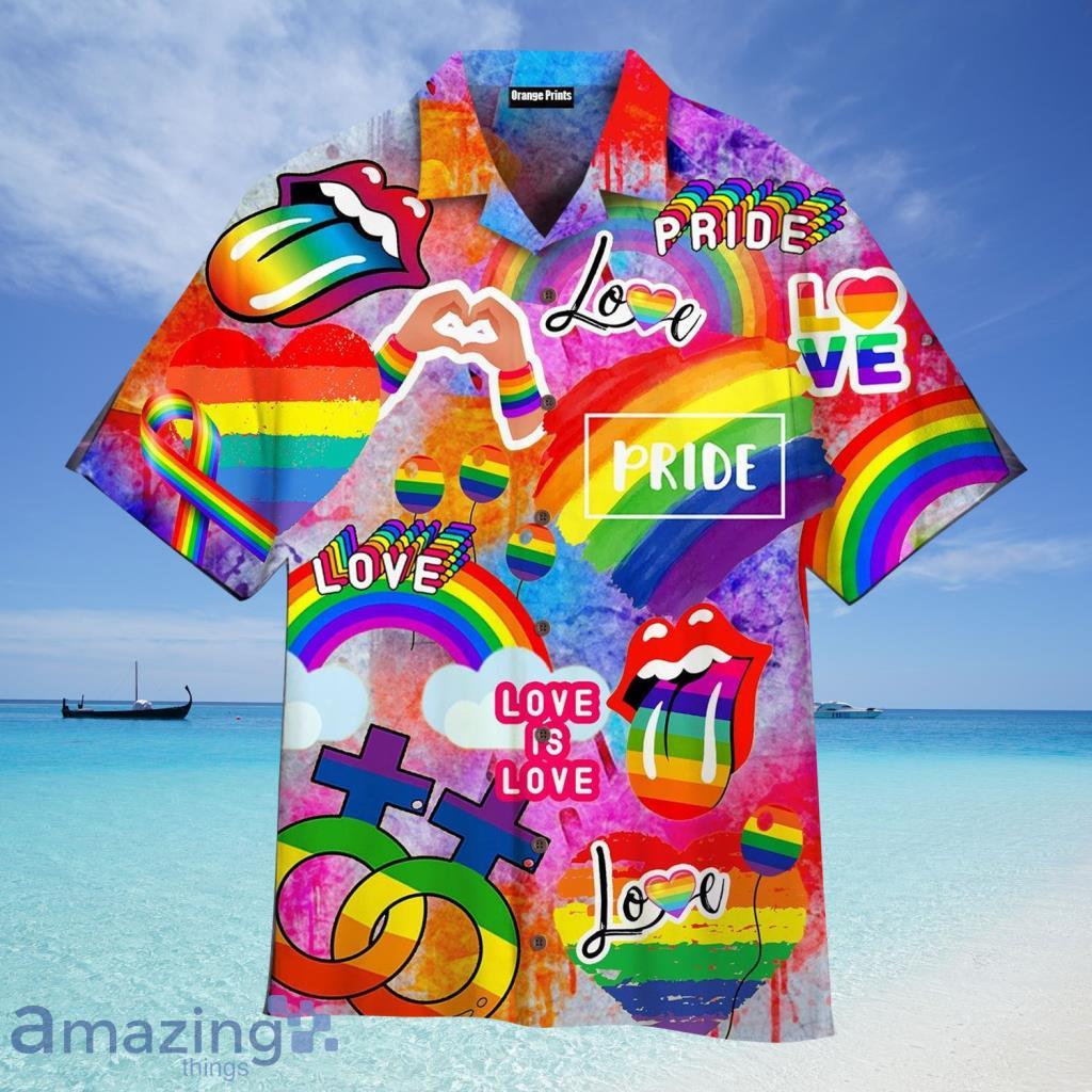 LGBT Love Is Love Pride Month Hawaiian Shirt - LGBT Love Is Love Pride Month Hawaiian Shirt
