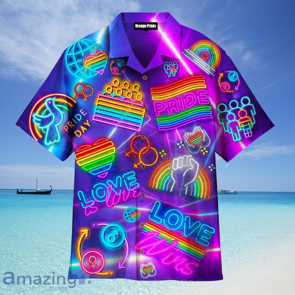 LGBT Love Win Love Is Love Pride Month Hawaiian Shirt For Men And Women - LGBT Love Win Love Is Love Pride Month Hawaiian Shirt For Men And Women
