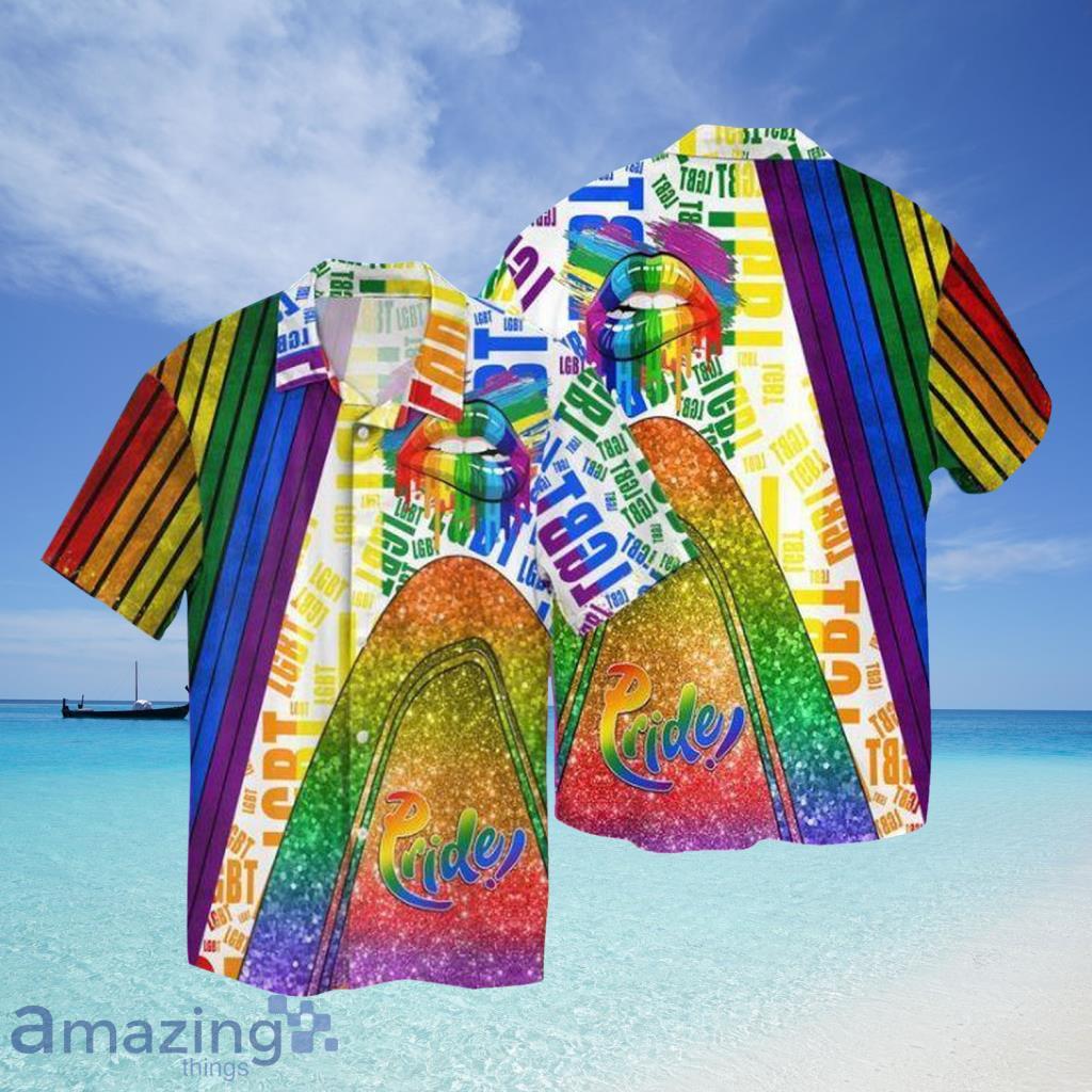 LGBT Pride Lips Hawaiian Shirt For Men And Women - LGBT Pride Lips Hawaiian Shirt For Men And Women