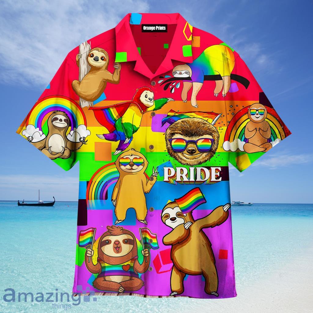 LGBT Sloth Pride Month  Hawaiian Shirt For Men And Women - LGBT Sloth Pride Month  Hawaiian Shirt For Men And Women