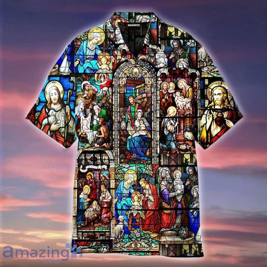 Life Of Jesus Stained Glass Window Aloha Hawaiian Shirt For Men And Women - Life Of Jesus Stained Glass Window Aloha Hawaiian Shirt For Men And Women