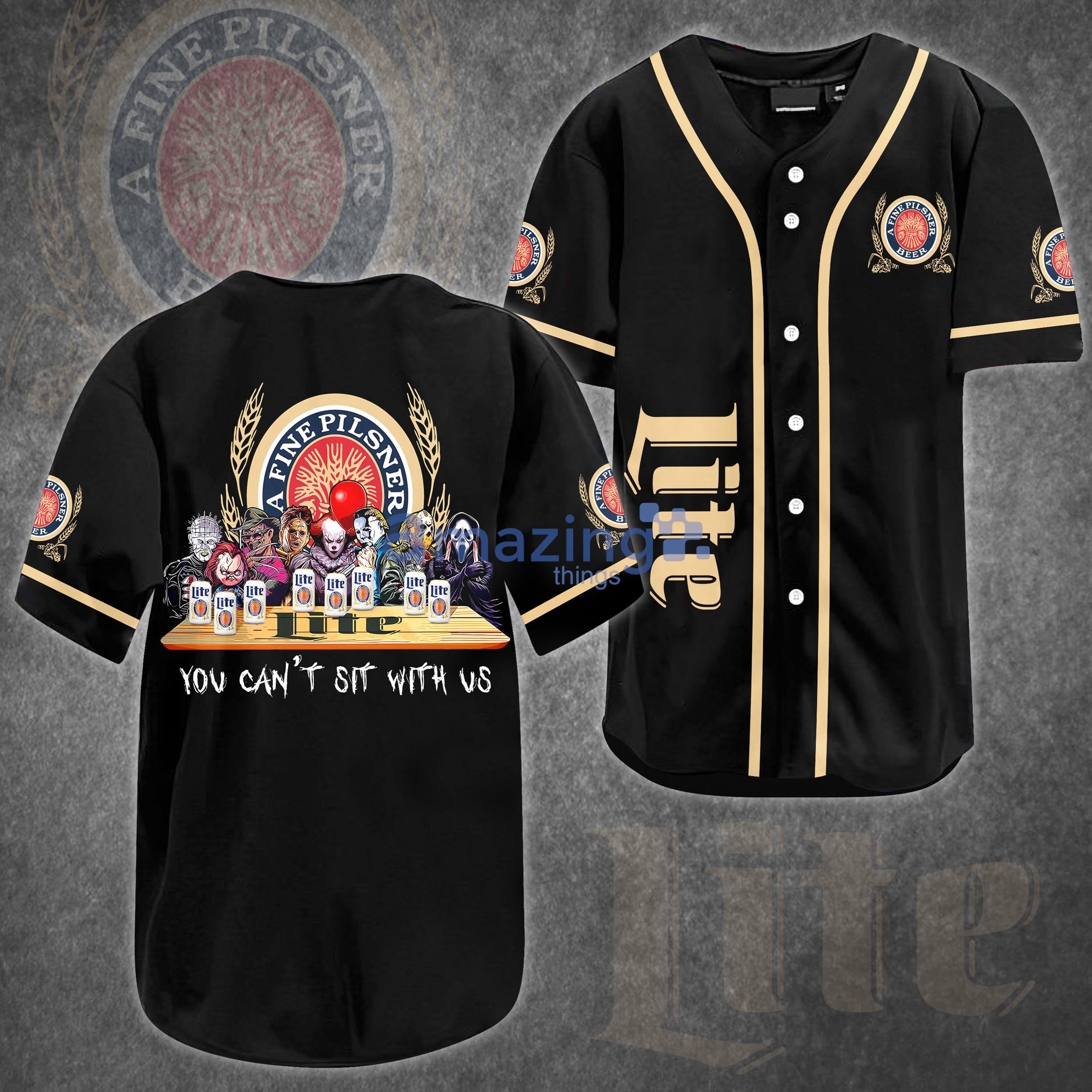 Lite Beer Horror Halloween Baseball Jersey Shirt Product Photo 1