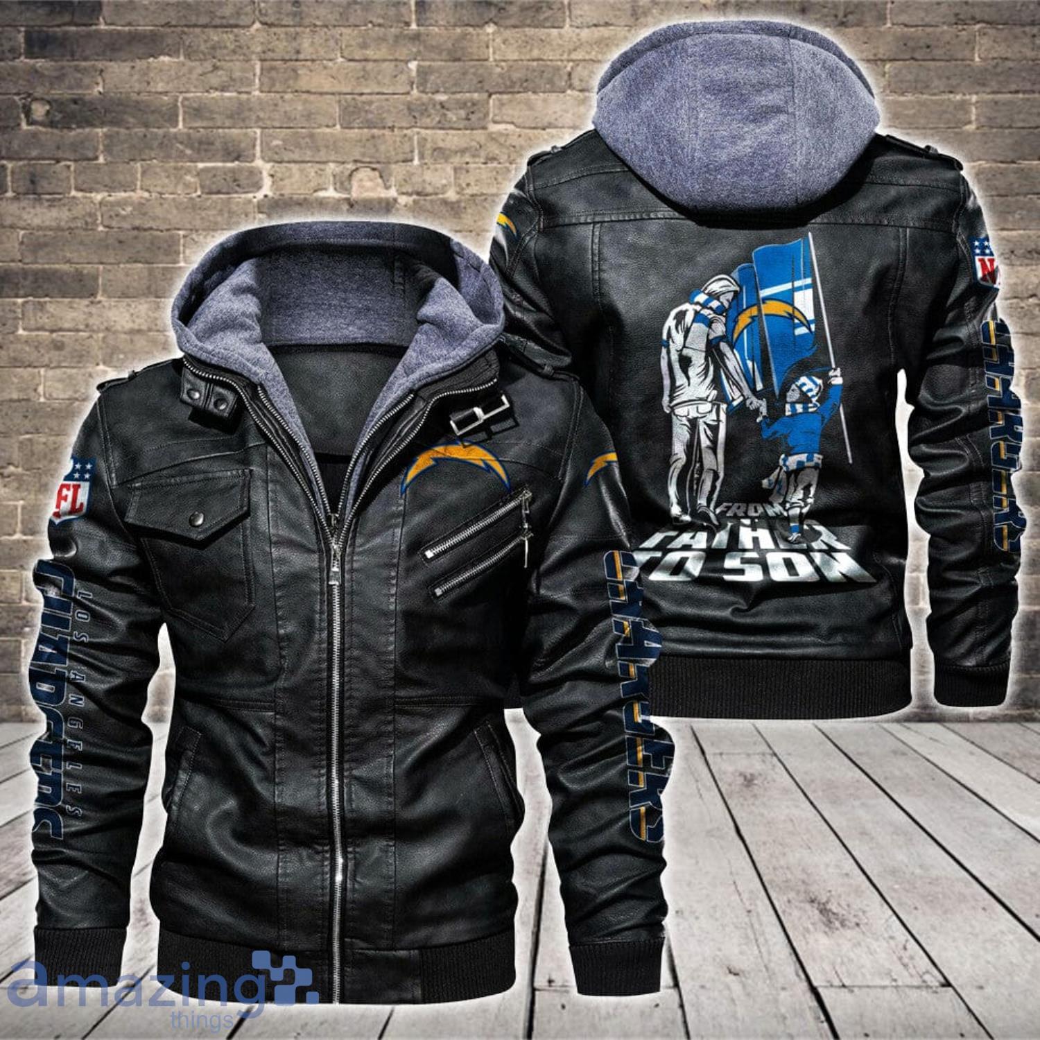 Los Angeles Chargers From Father To Son Leather Jacket Product Photo 1