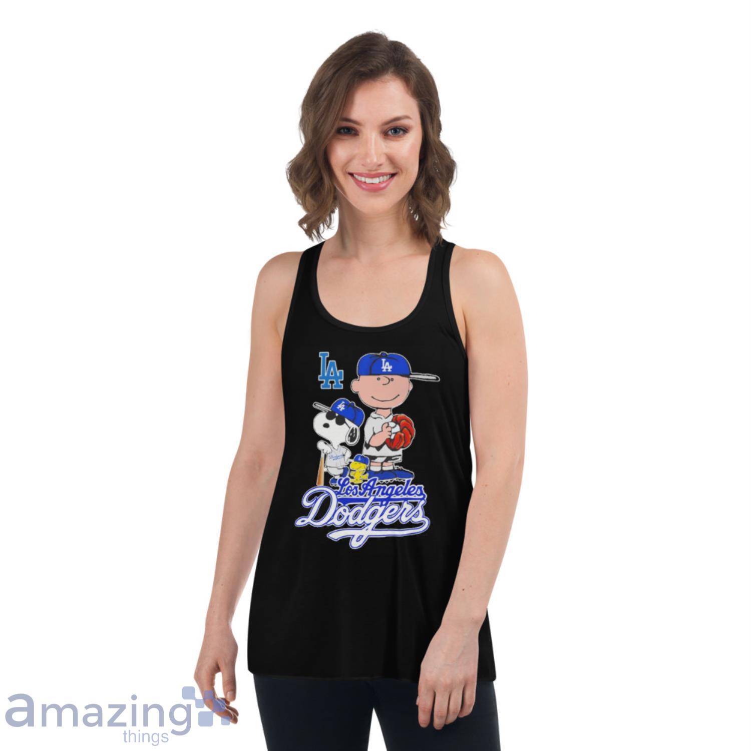 Los Angeles Dodgers Charlie Brown image Los Angeles Dodgers Charlie Brown - Womens Flowy Racerback Tank