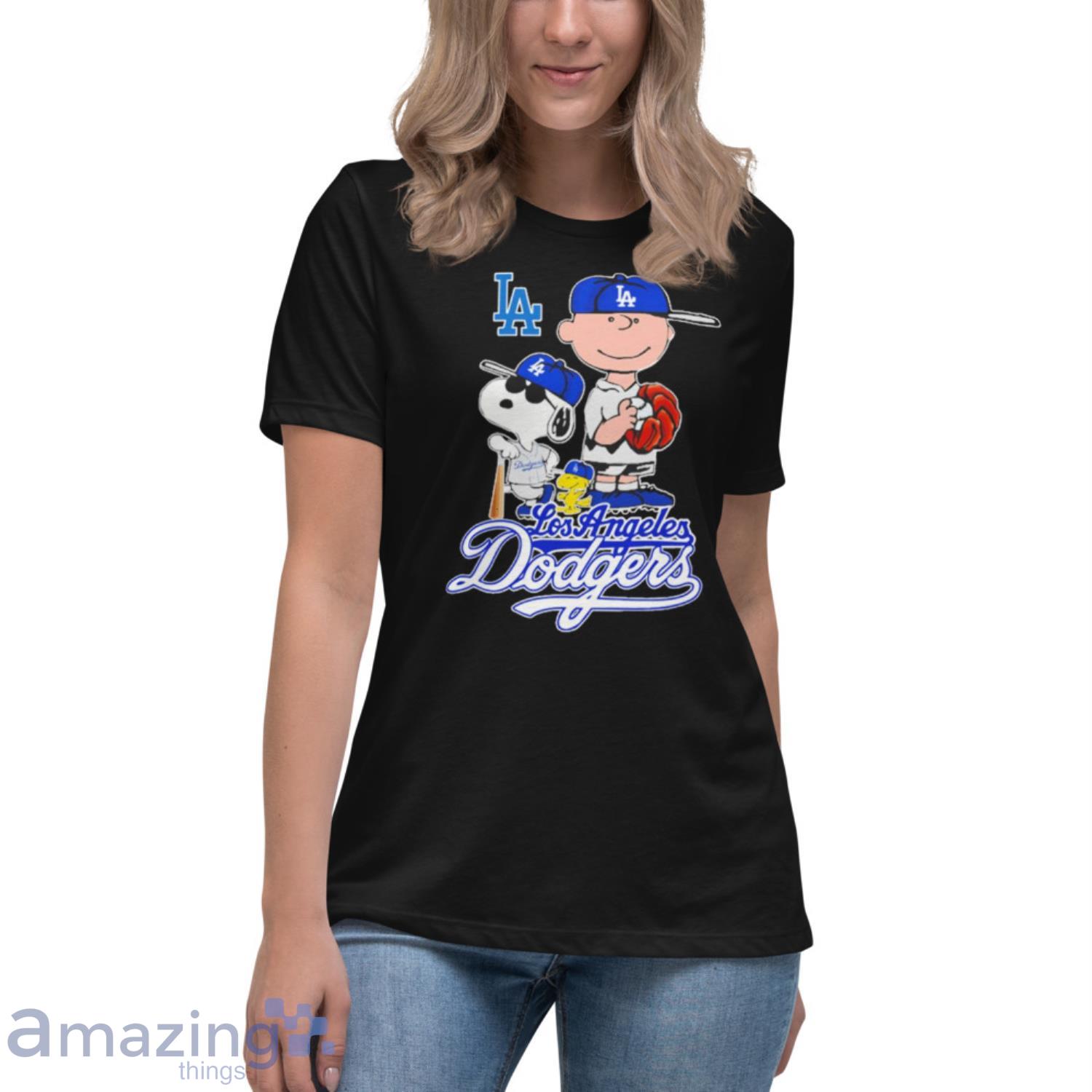 Los Angeles Dodgers Charlie Brown image Los Angeles Dodgers Charlie Brown - Womens Relaxed Short Sleeve Jersey Tee
