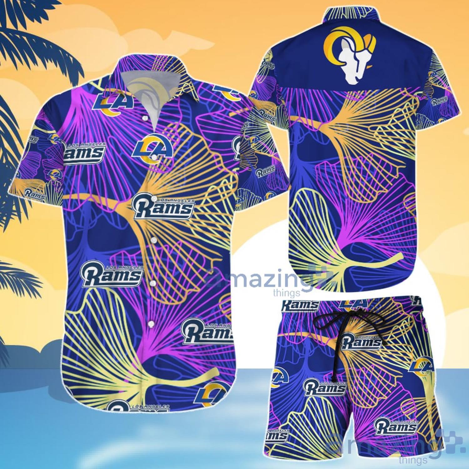 Hot Los Angeles Rams Nfl Summer Hawaiian Shirt And Shorts