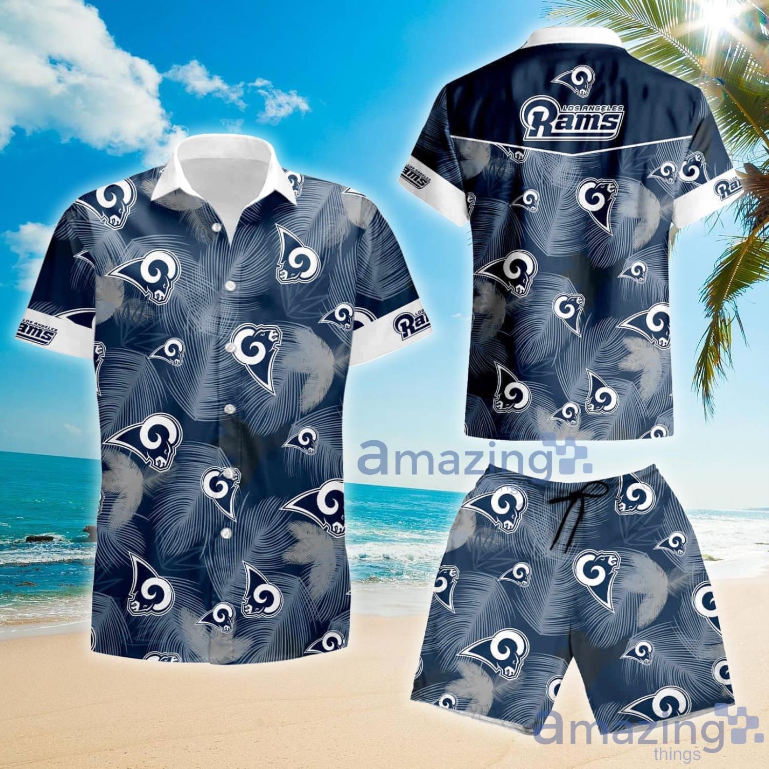 Los Angeles Rams American Flag Logo Hawaiian Shirt Vacation Gift