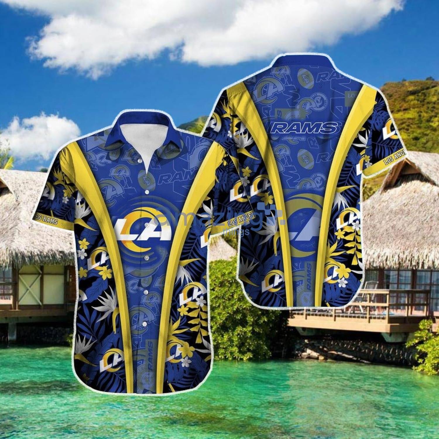 Los Angeles Rams Super Bowl Champions La Rams Tropical Flower Hawaiian Shirt  For Fans