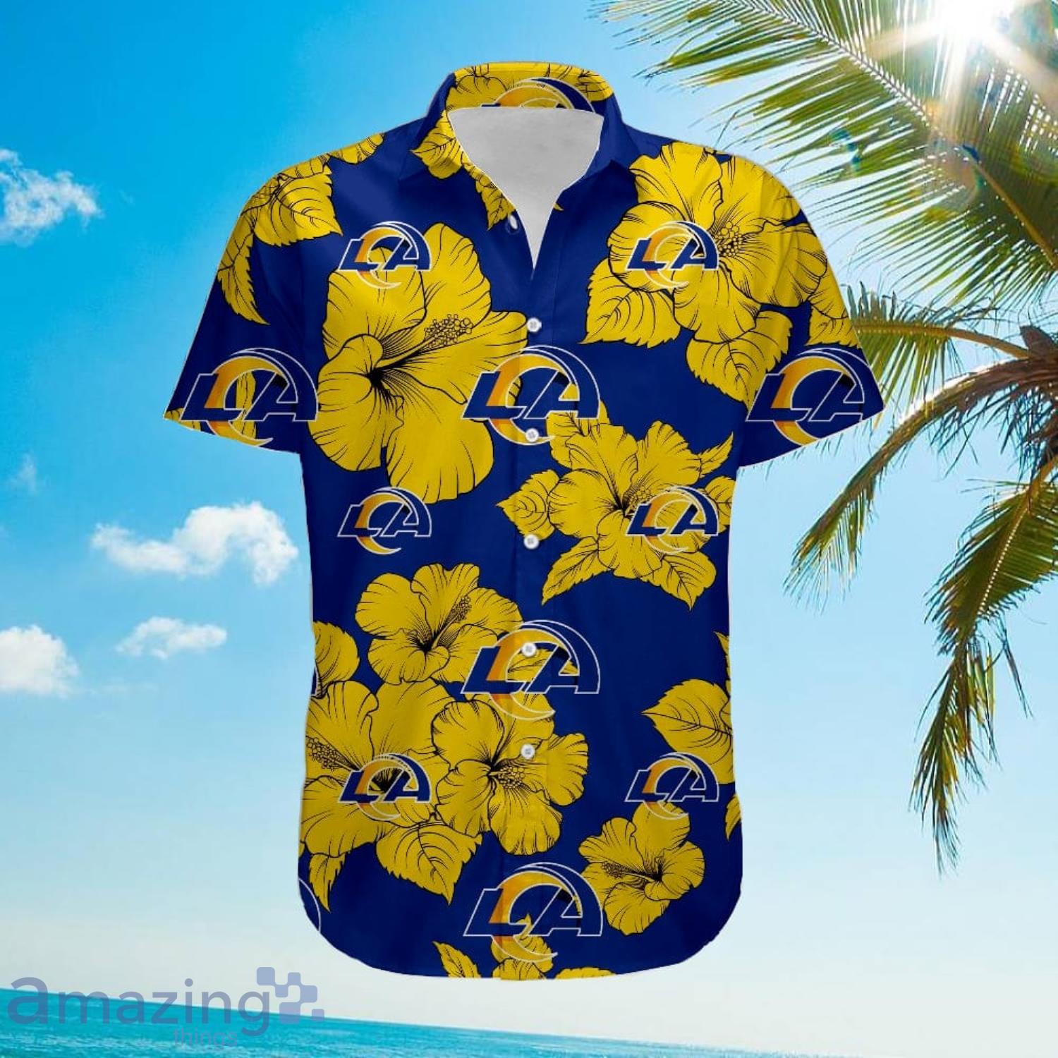Los Angeles Rams NFL Palm Sunset Hawaiian Shirt