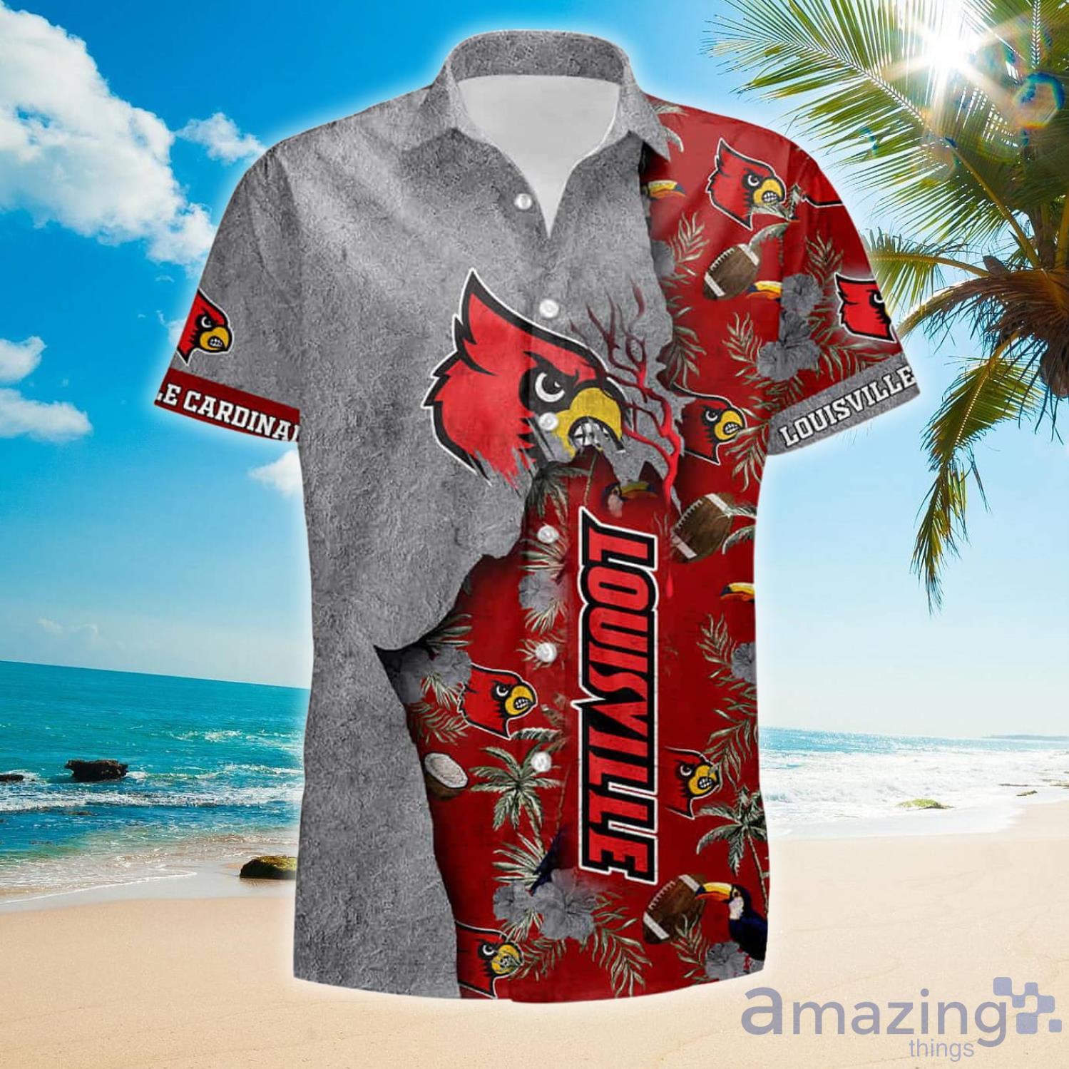 Louisville Cardinals NCAA God Hawaiian Shirt & Short