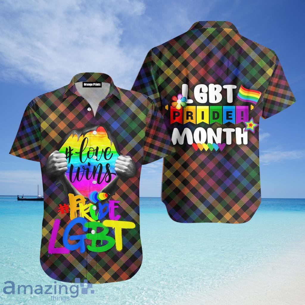 Love Wins LGBT Pride Month Hawaiian Shirt For Men And Women - Love Wins LGBT Pride Month Hawaiian Shirt For Men And Women
