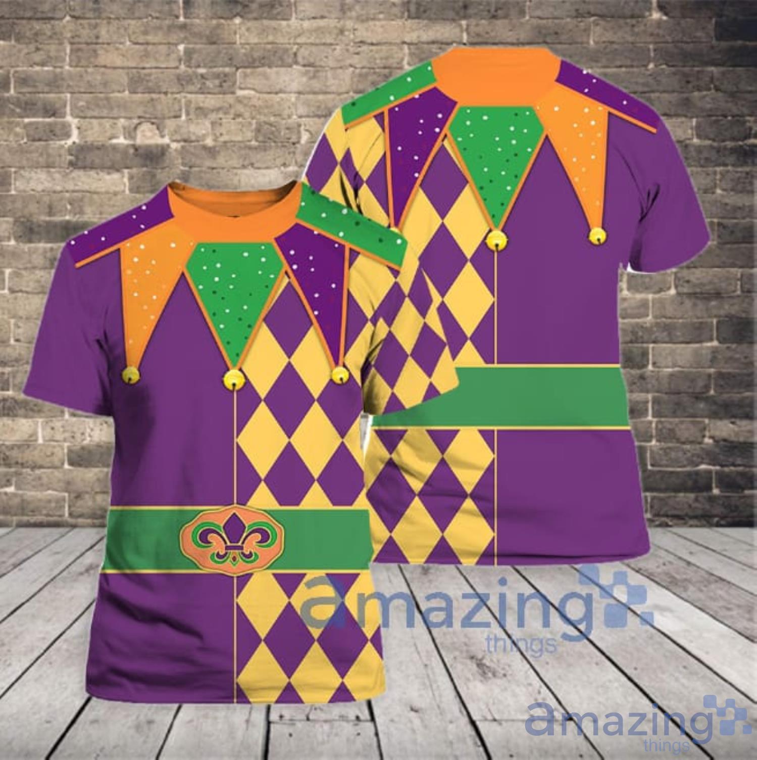Mardi Gras Costume Carnival 3D T-Shirt Product Photo 1