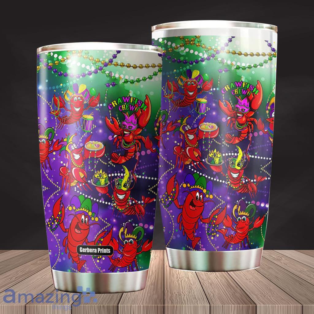 Mardi Gras Crawfish Crew Stainless Steel Tumbler - Mardi Gras Crawfish Crew Stainless Steel Tumbler