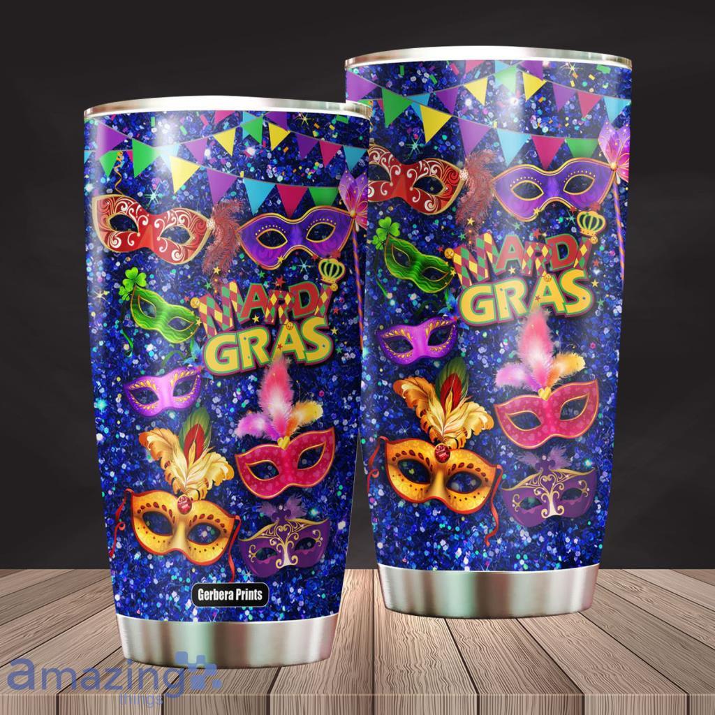 Mardi Gras Im Just Here For The Beads Stainless Steel Tumbler - Mardi Gras Im Just Here For The Beads Stainless Steel Tumbler