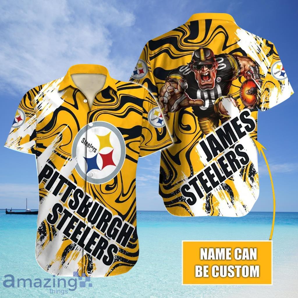 Custom Name Pittsburgh Steelers Hawaiian Shirt NFL Football