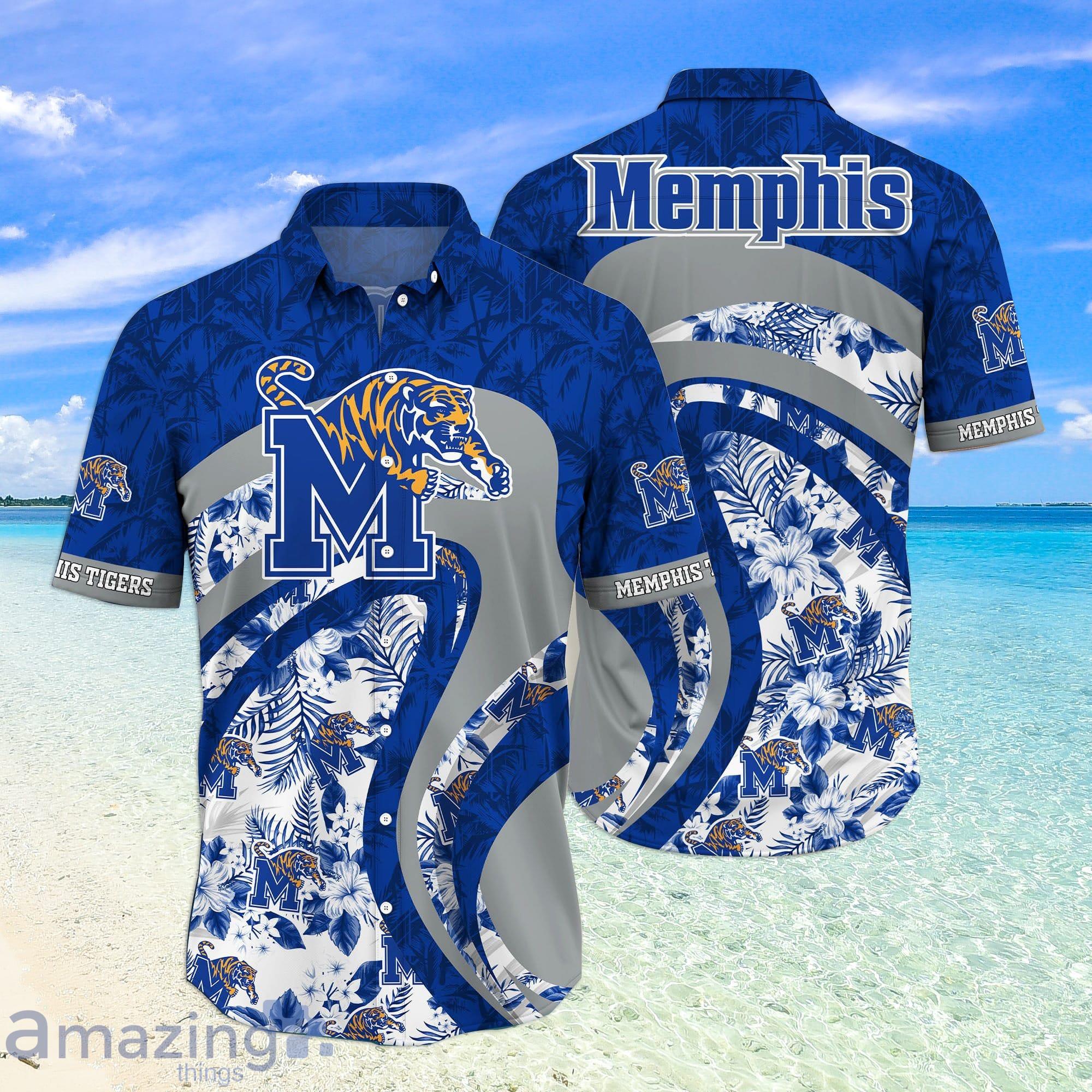 Memphis Tigers NCAA Tropical Flower Pattern Hawaiian Shirt Product Photo 1