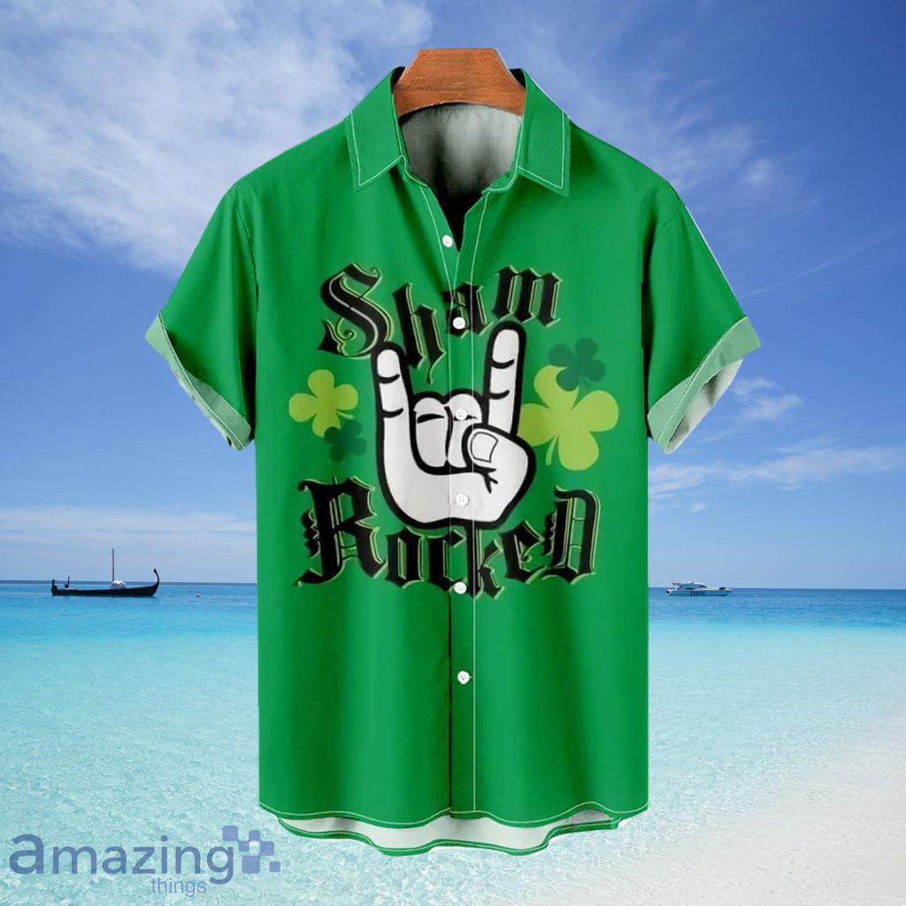 Men's St. Patrick's Day Sham Rocked Printed Hawaiian Shirt image Men's St. Patrick's Day Sham Rocked Printed Hawaiian Shirt - Men's St. Patrick's Day Sham Rocked Printed Hawaiian Shirt