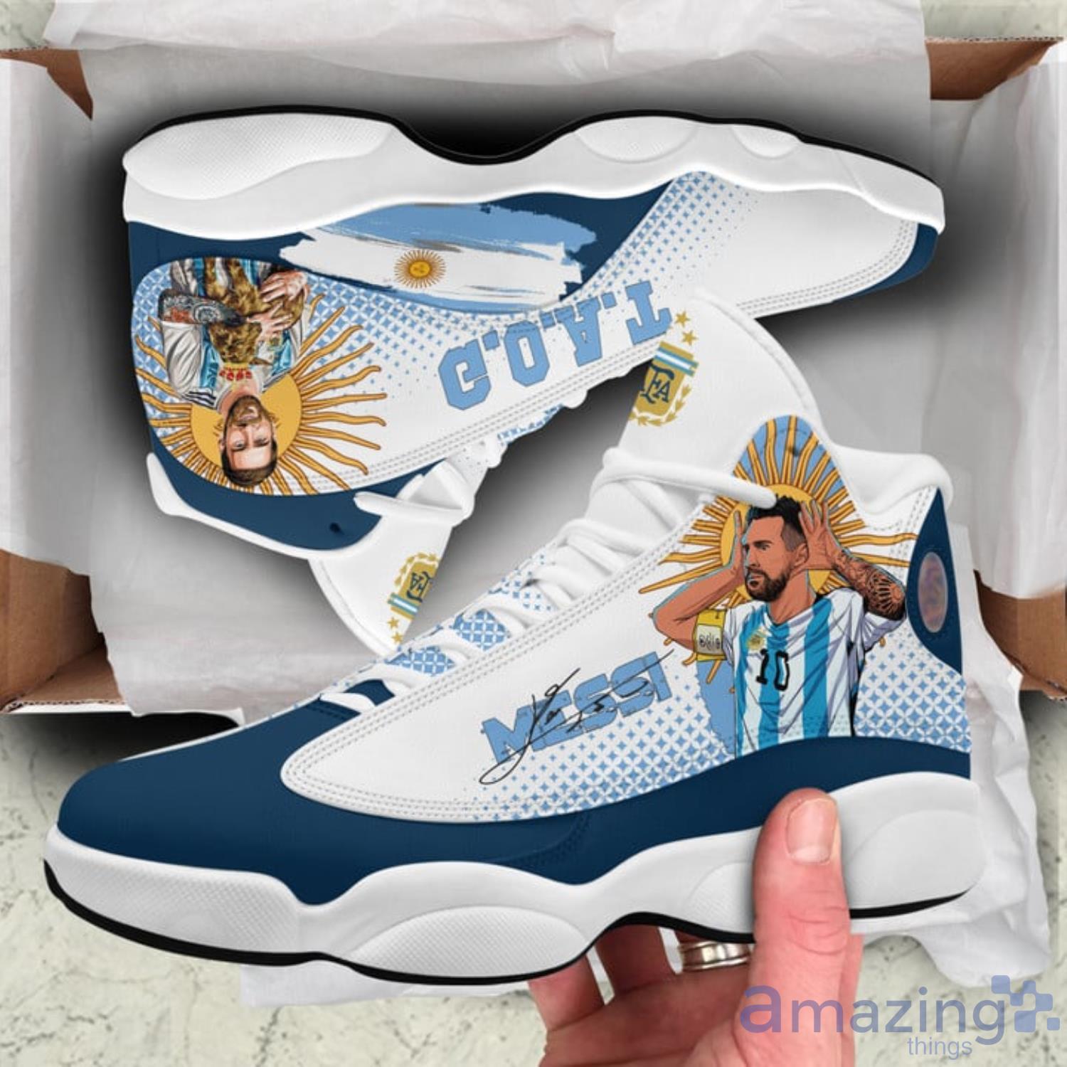 Lionel Messi 10 Argentina National Team Air Force 1 Shoes - Tagotee