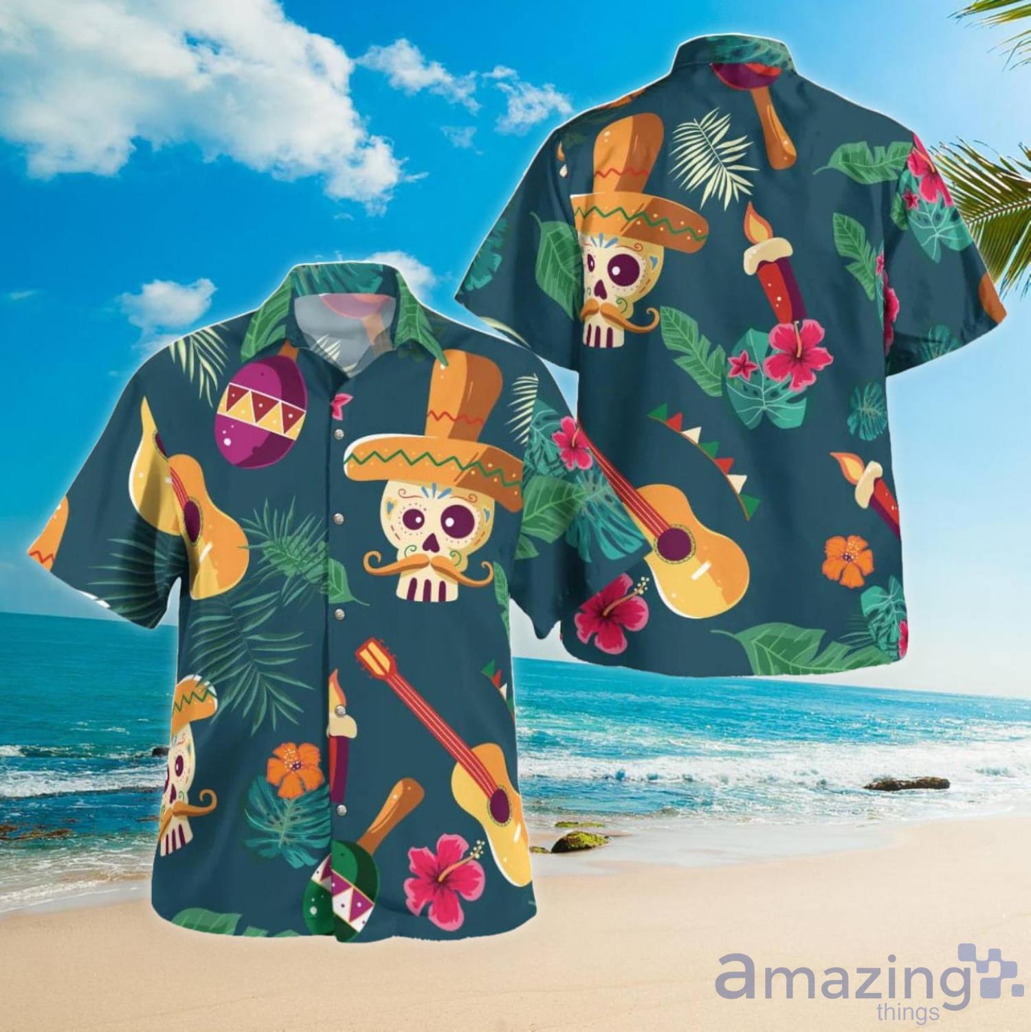 Mexican Skull Hawaii Shirt Hawaiian Shirt For Men And Women Product Photo 1