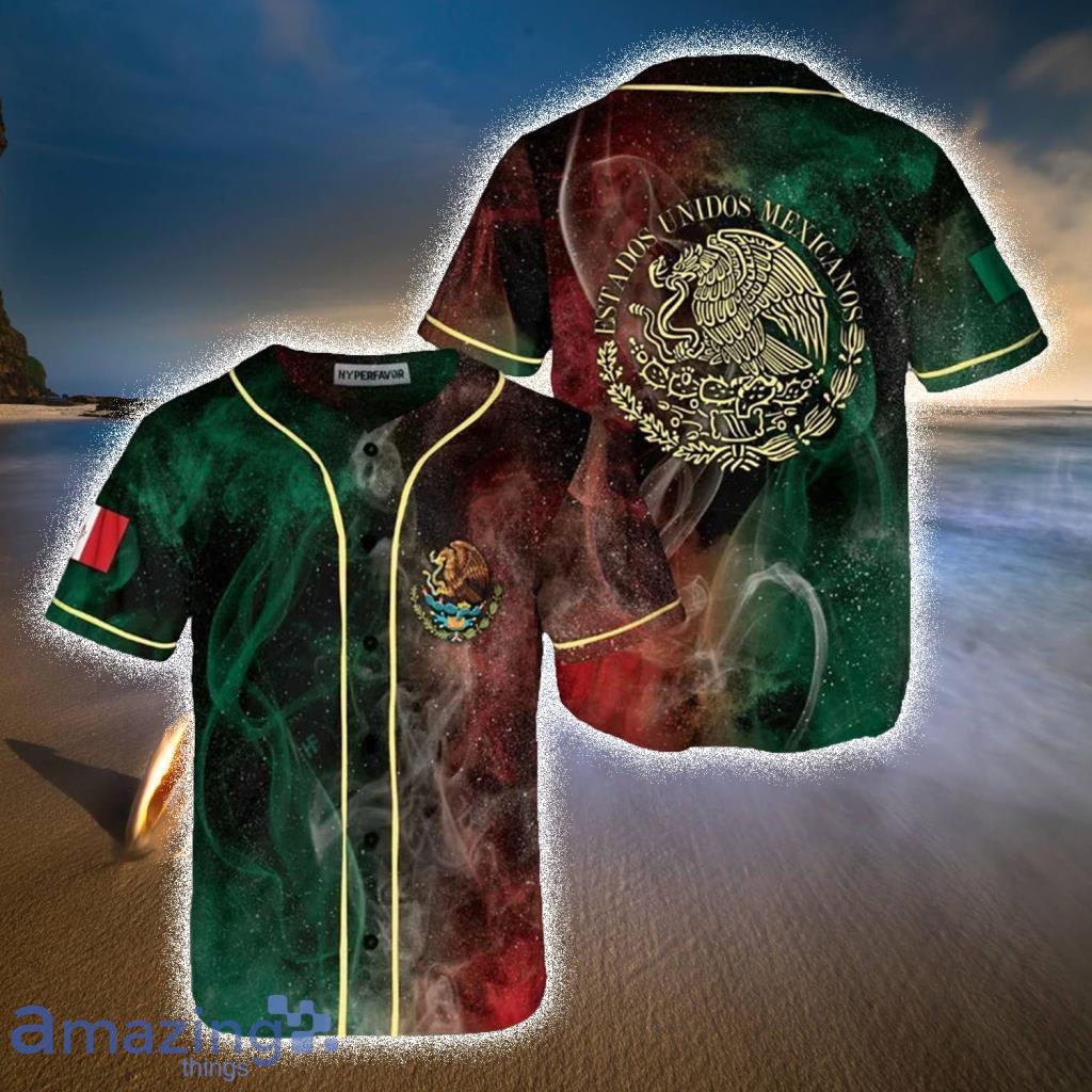 Mexic Smoky Flag Custom Baseball Jersey