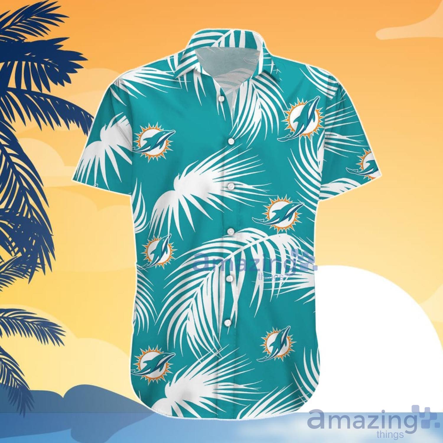 Miami Dolphins Flower Short Sleeve Hawaiian Shirt & Short