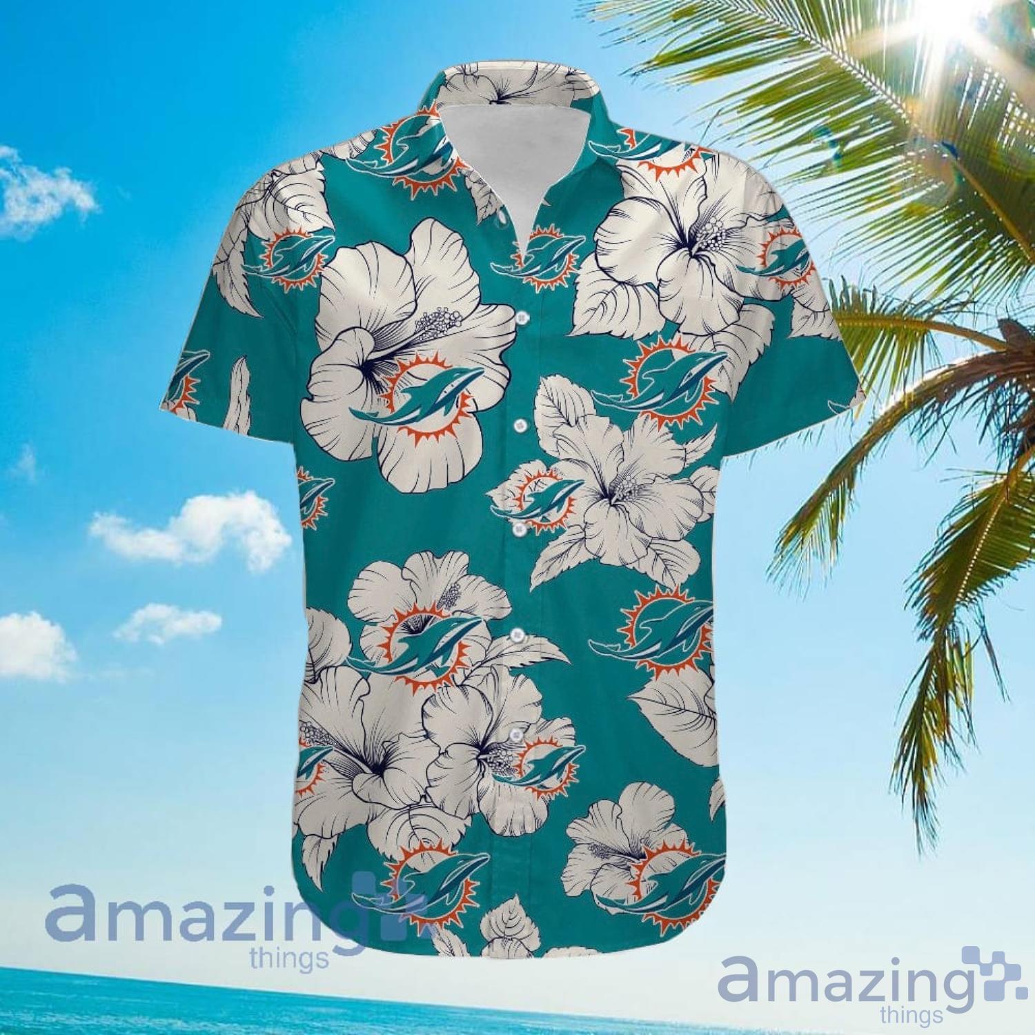 Miami Dolphins Hawaiian Shirt White Version