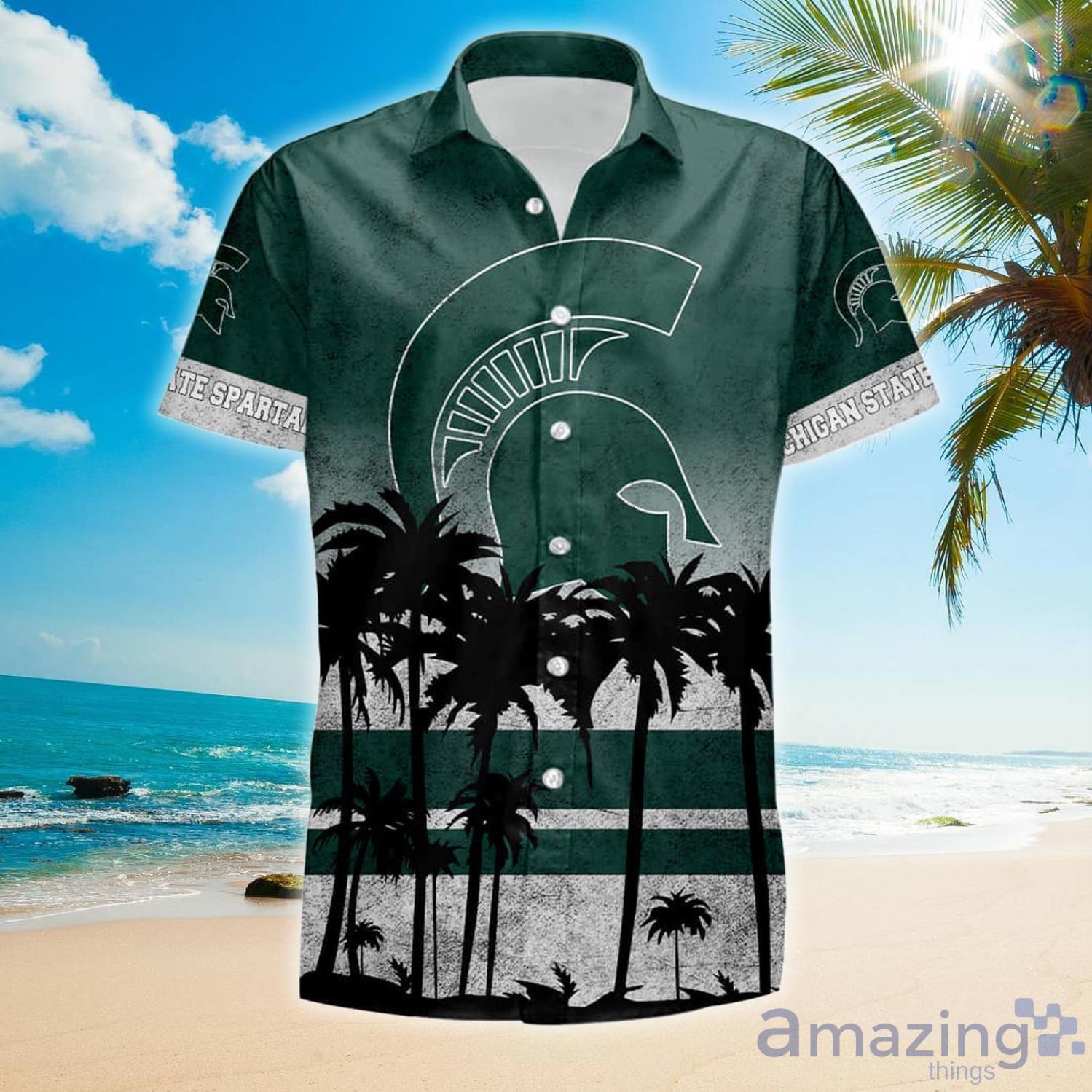 Michigan State Spartans Summer Gift Hawaiian Shirt And Shorts Product Photo 1