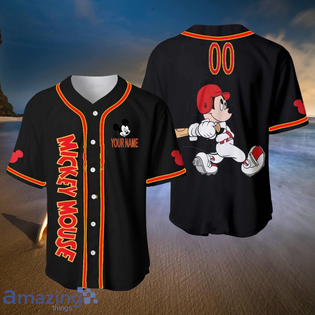 Mickey Mouse Cartoon Baseball Jersey,Personalize Baseball Jersey