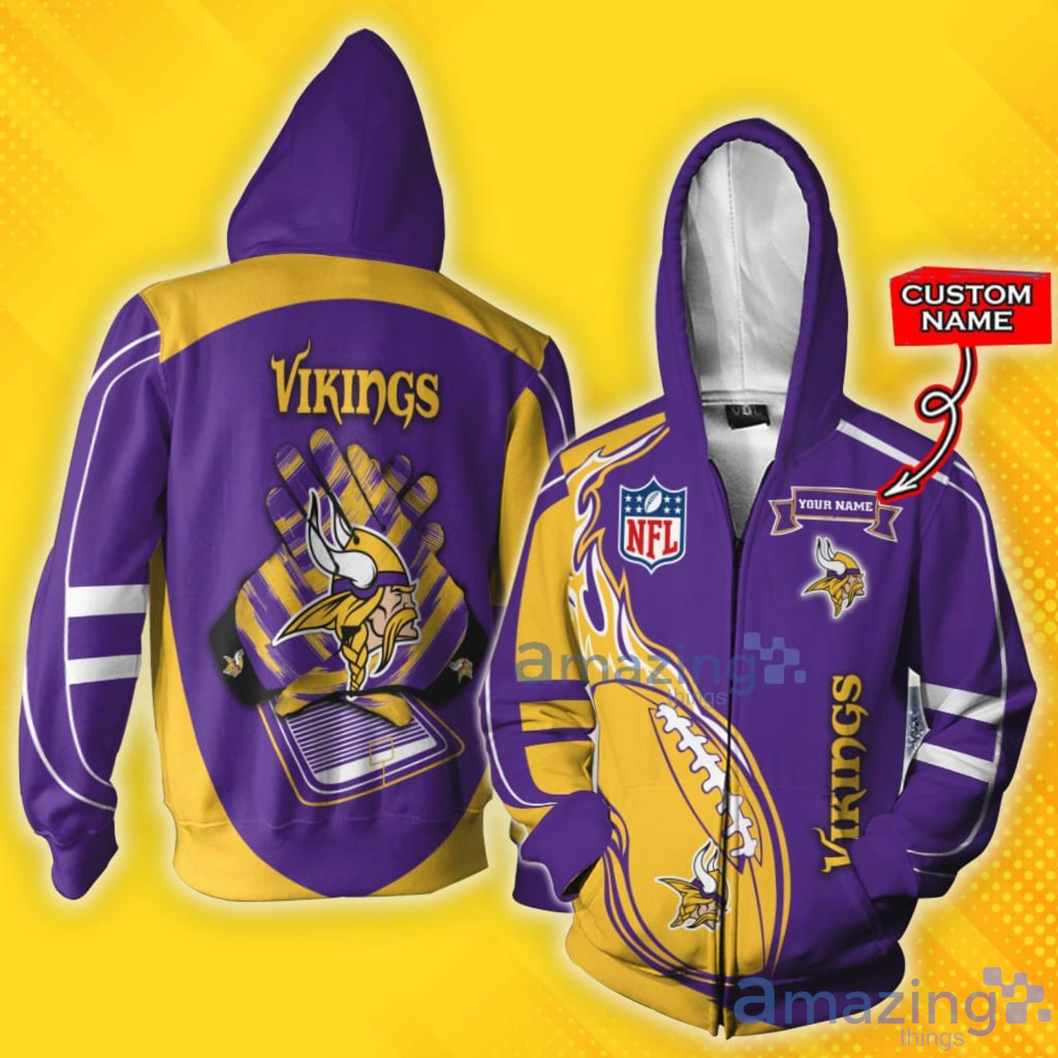 Custom Name Minnesota Vikings Logo Skol Vikings All Over Print 3D