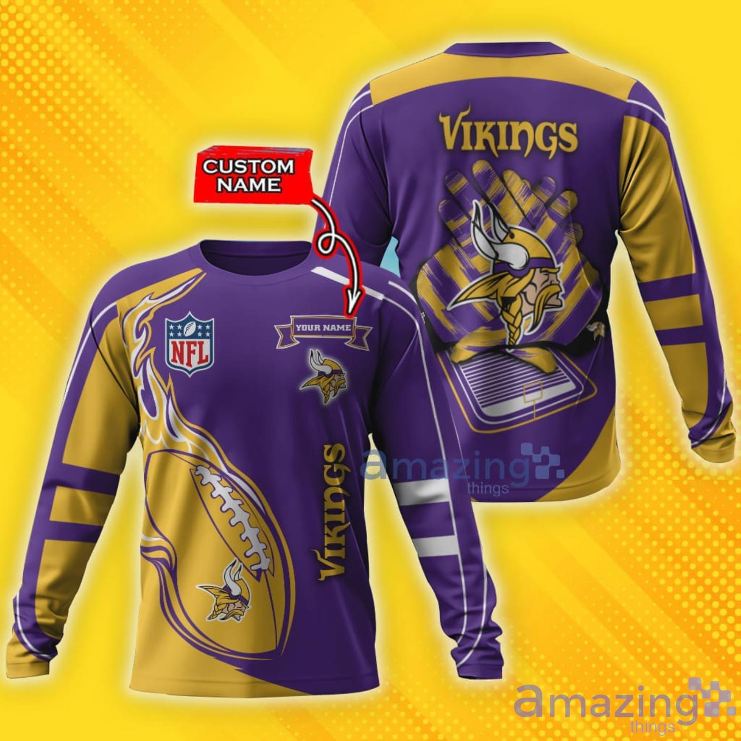 NFL Team Apparel Youth Minnesota Vikings Rash Guard Purple T-Shirt