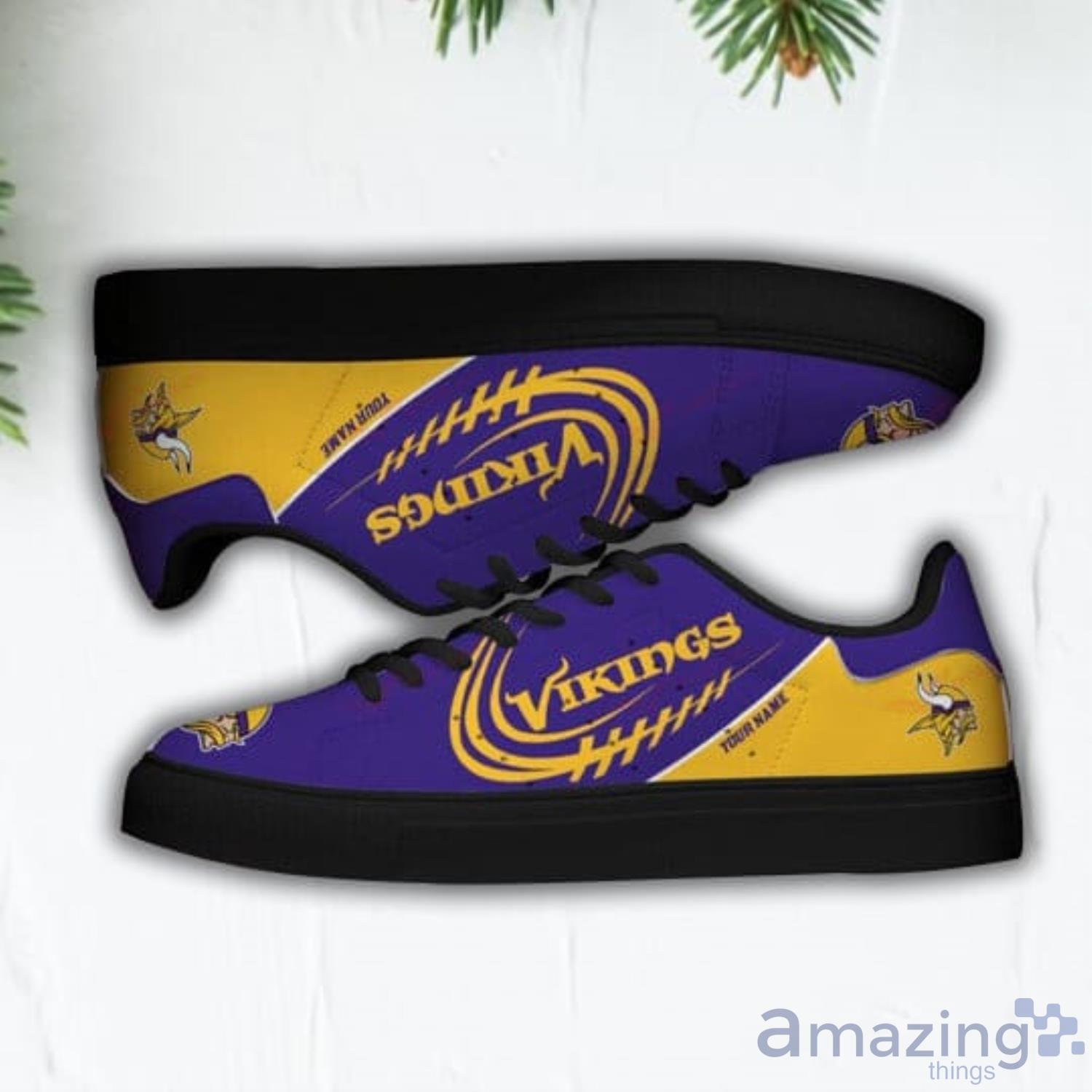 Minnesota Vikings Nfl Skate Shoes Custom Name For Men And Women image Minnesota Vikings Nfl Skate Shoes Custom Name For Men And Women Product Photo 2