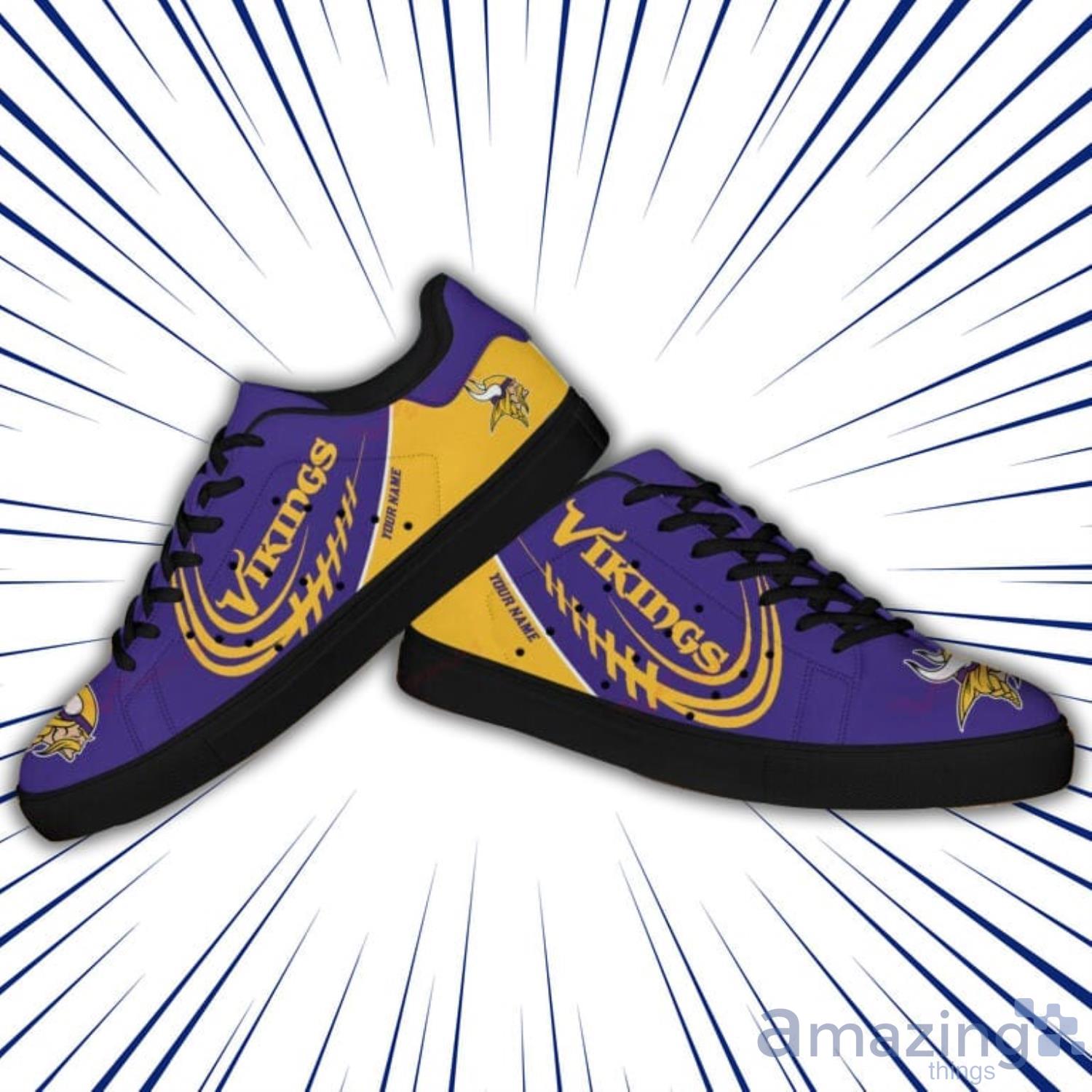 Minnesota Vikings Nfl Skate Shoes Custom Name For Men And Women image Minnesota Vikings Nfl Skate Shoes Custom Name For Men And Women Product Photo 4