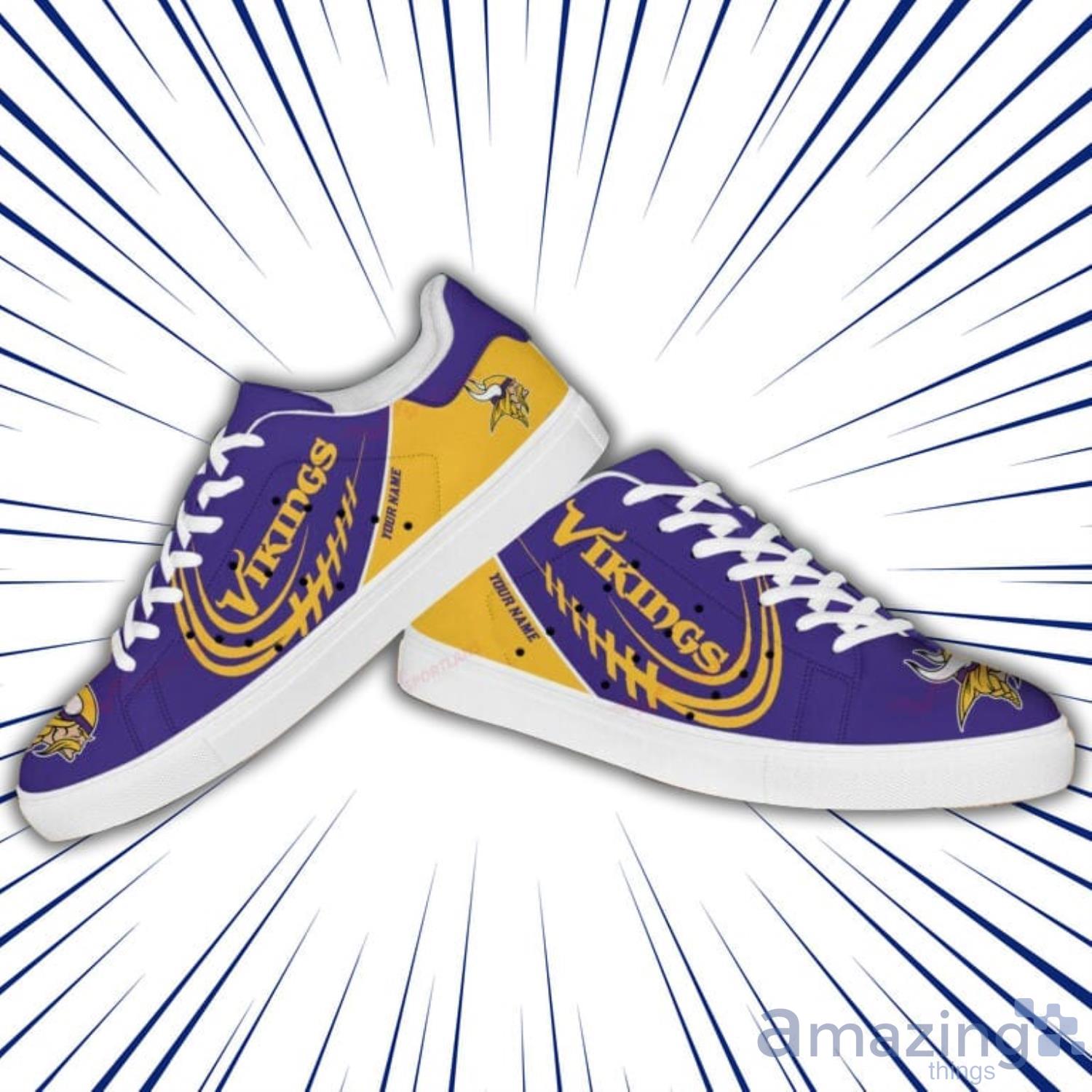 Minnesota Vikings Nfl Skate Shoes Custom Name For Men And Women image Minnesota Vikings Nfl Skate Shoes Custom Name For Men And Women Product Photo 5